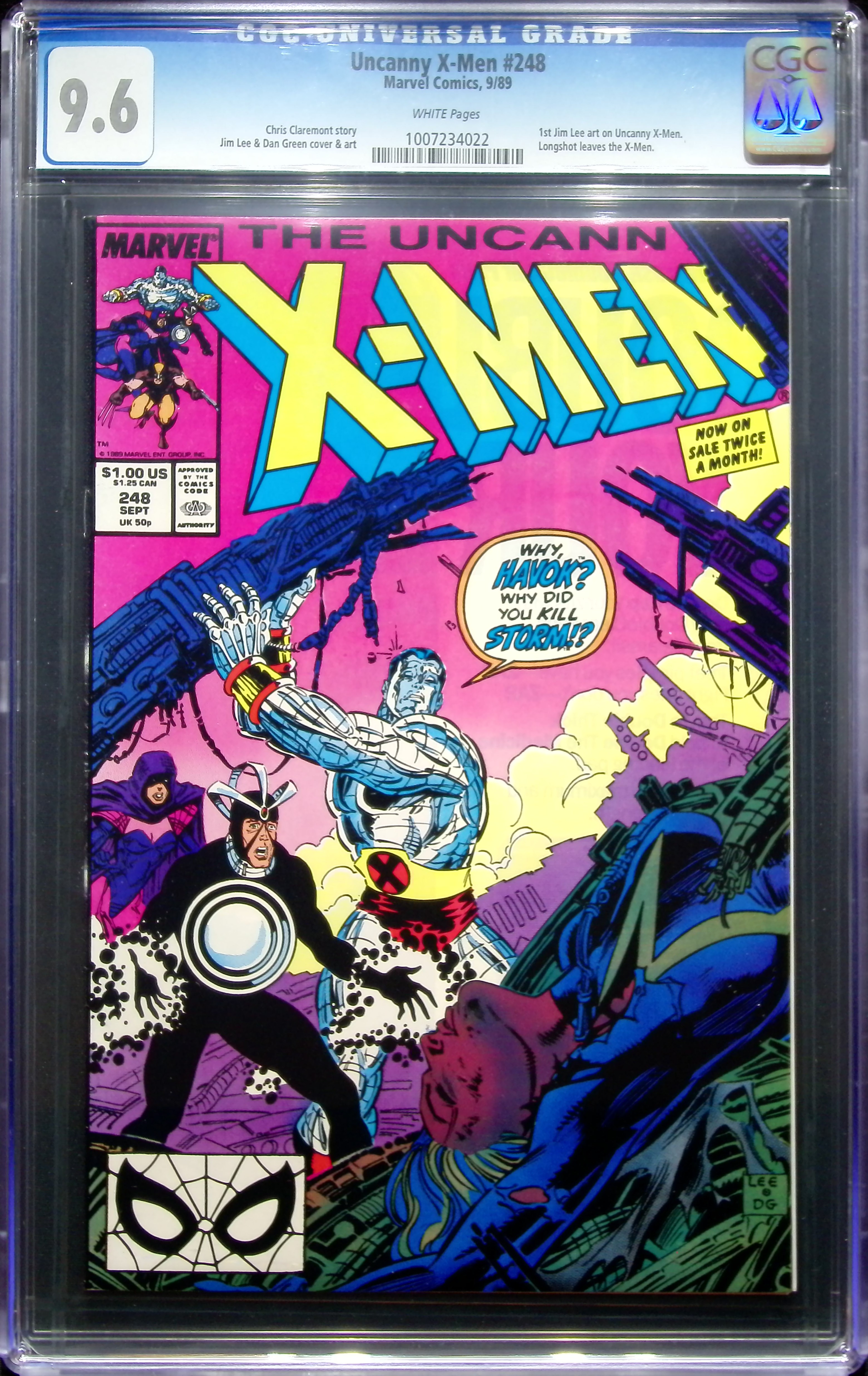 1989 Uncanny X-Men #248 CGC 9.6 Marvel Comics
