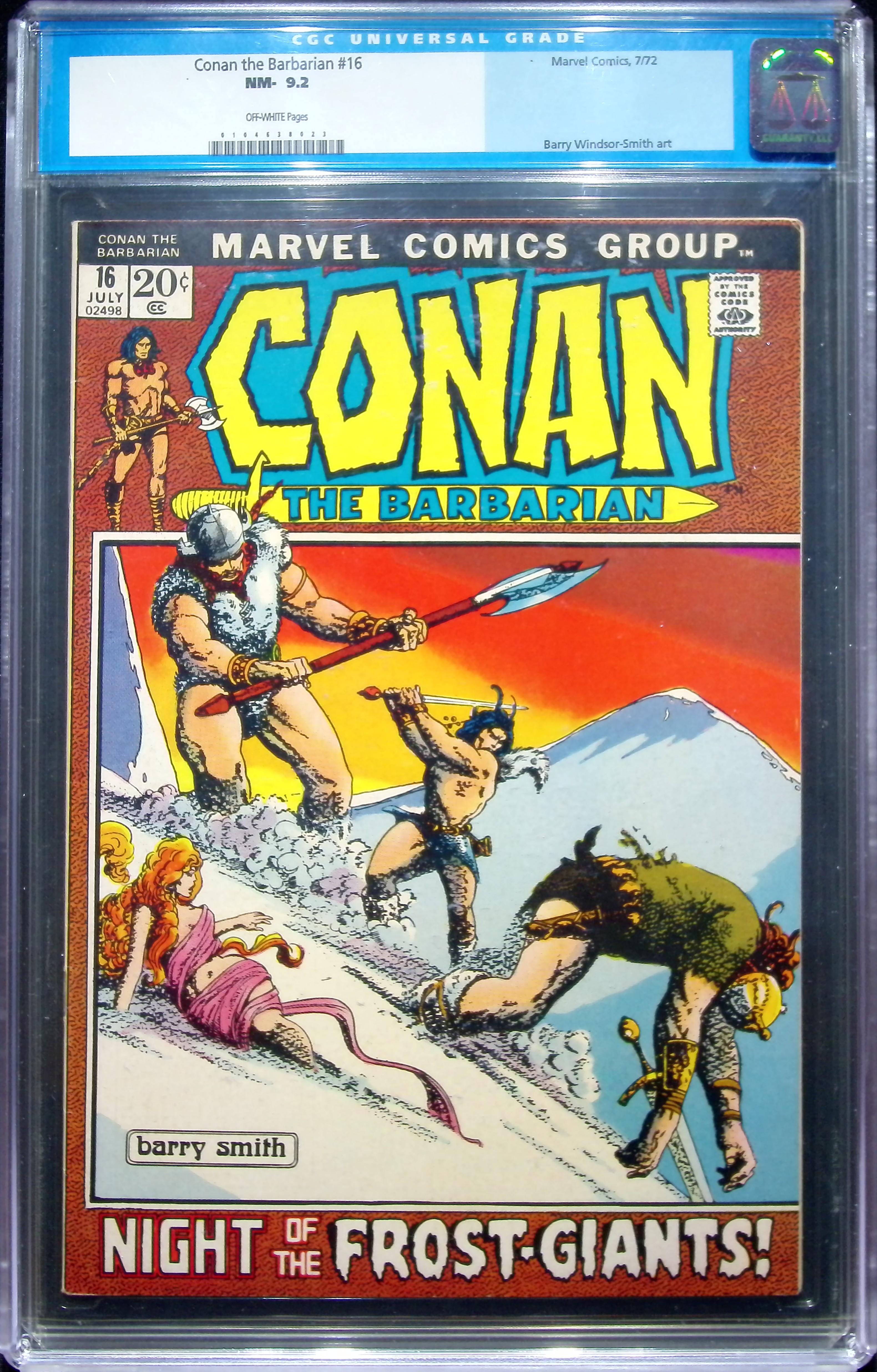 1972 Conan the Barbarian #16 CBCS 9.2 Marvel Comics