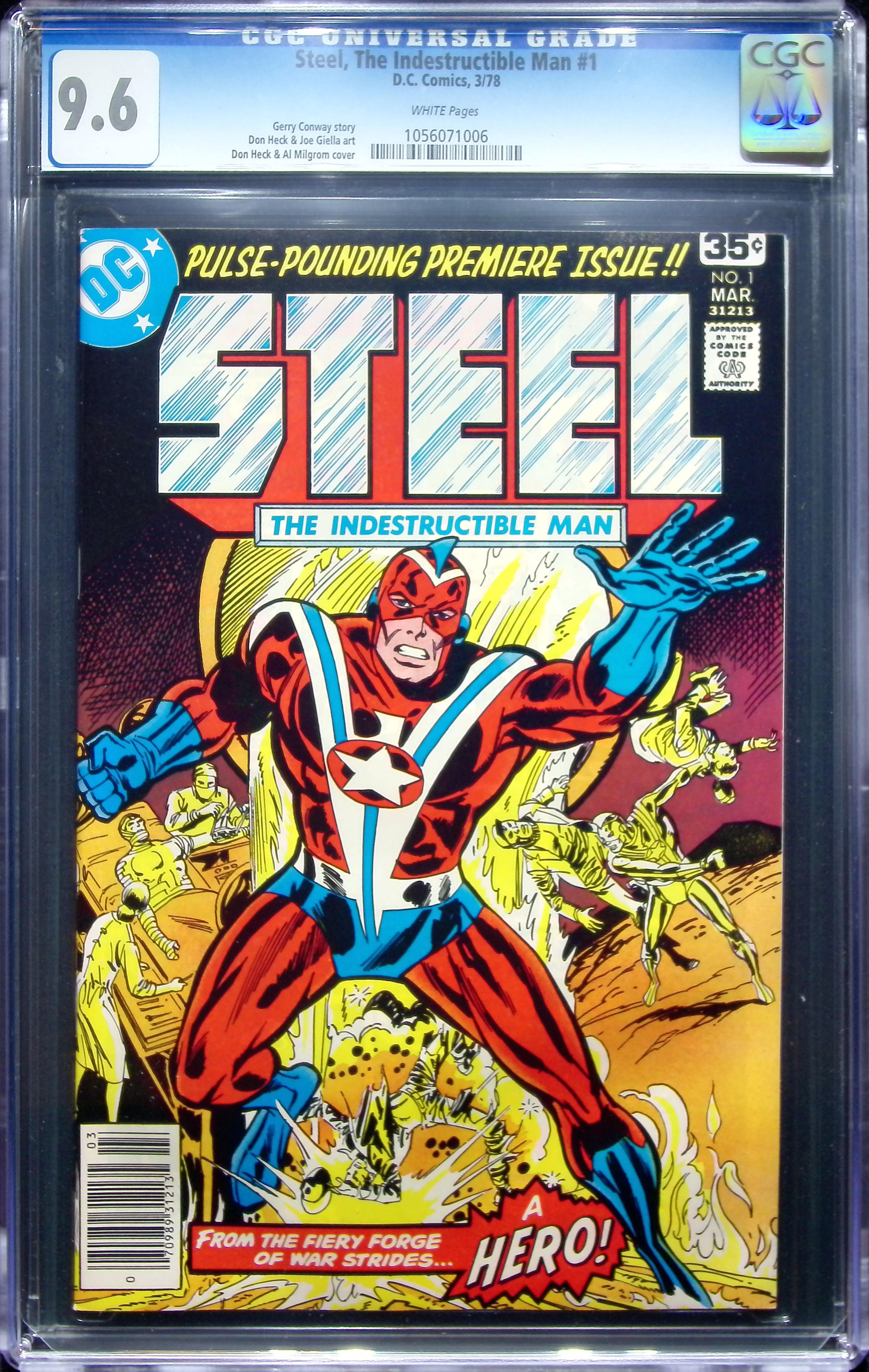 1978 Steel, The Indestructible Man #1 CGC 9.6 DC Comics