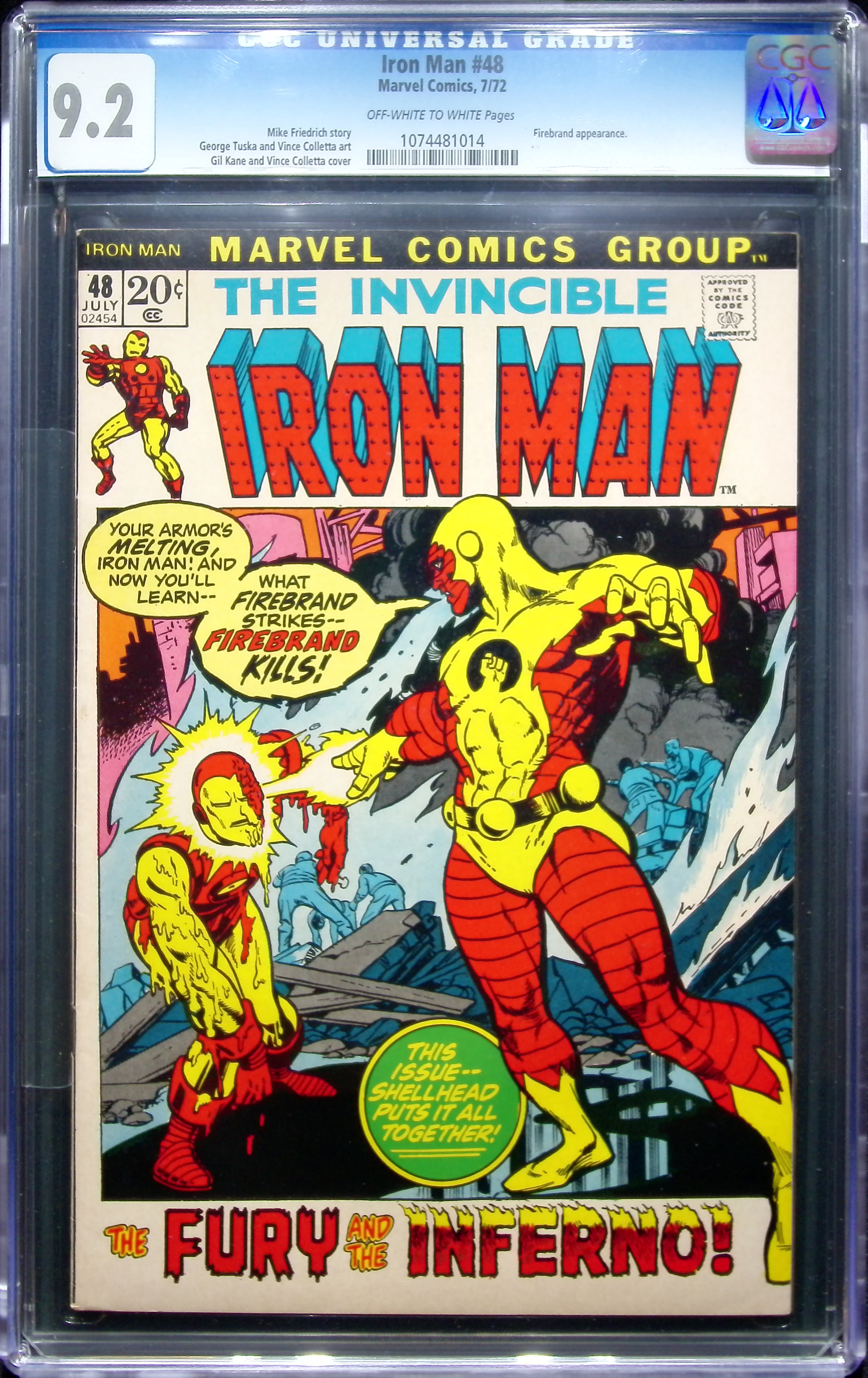 1972 Iron Man #48 CGC 9.2 Marvel Comics