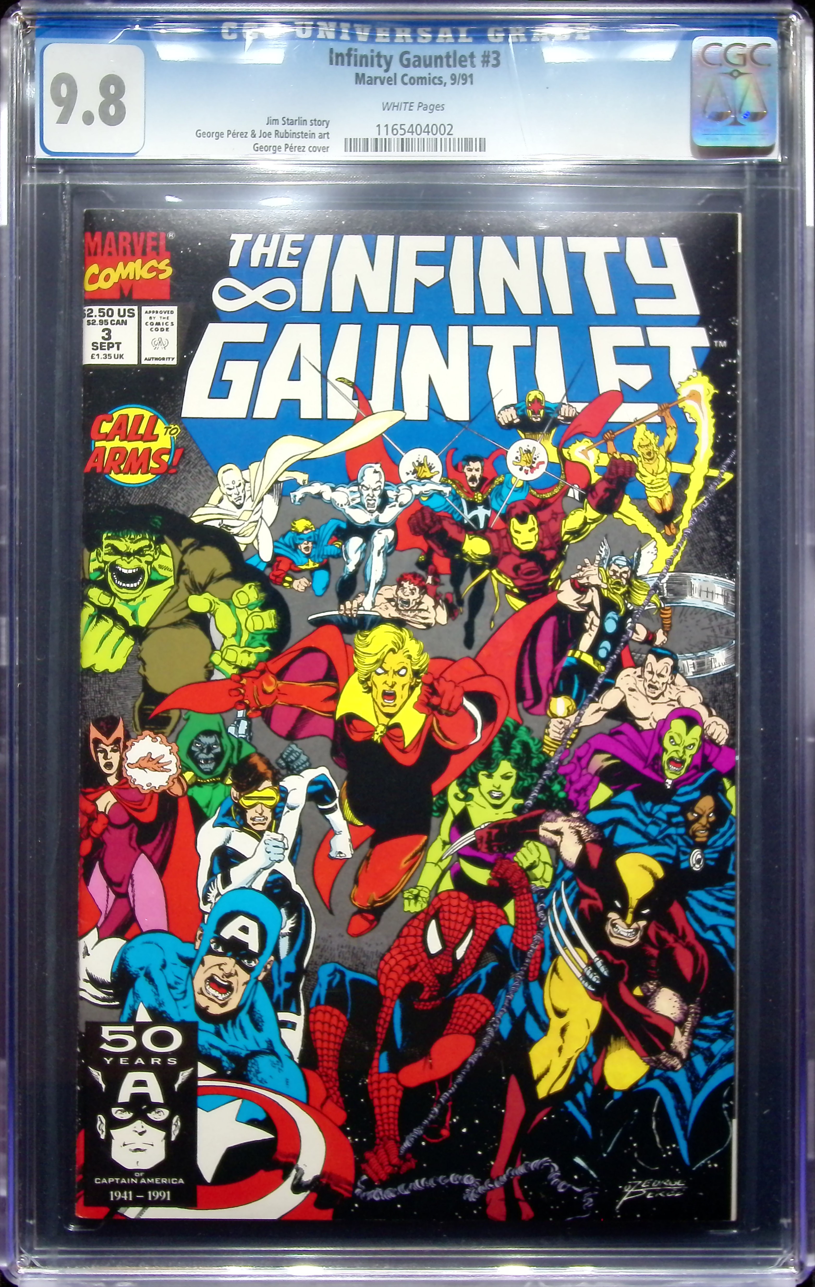 1991 Infinity Gauntlet #3 CGC 9.8 Marvel Comics