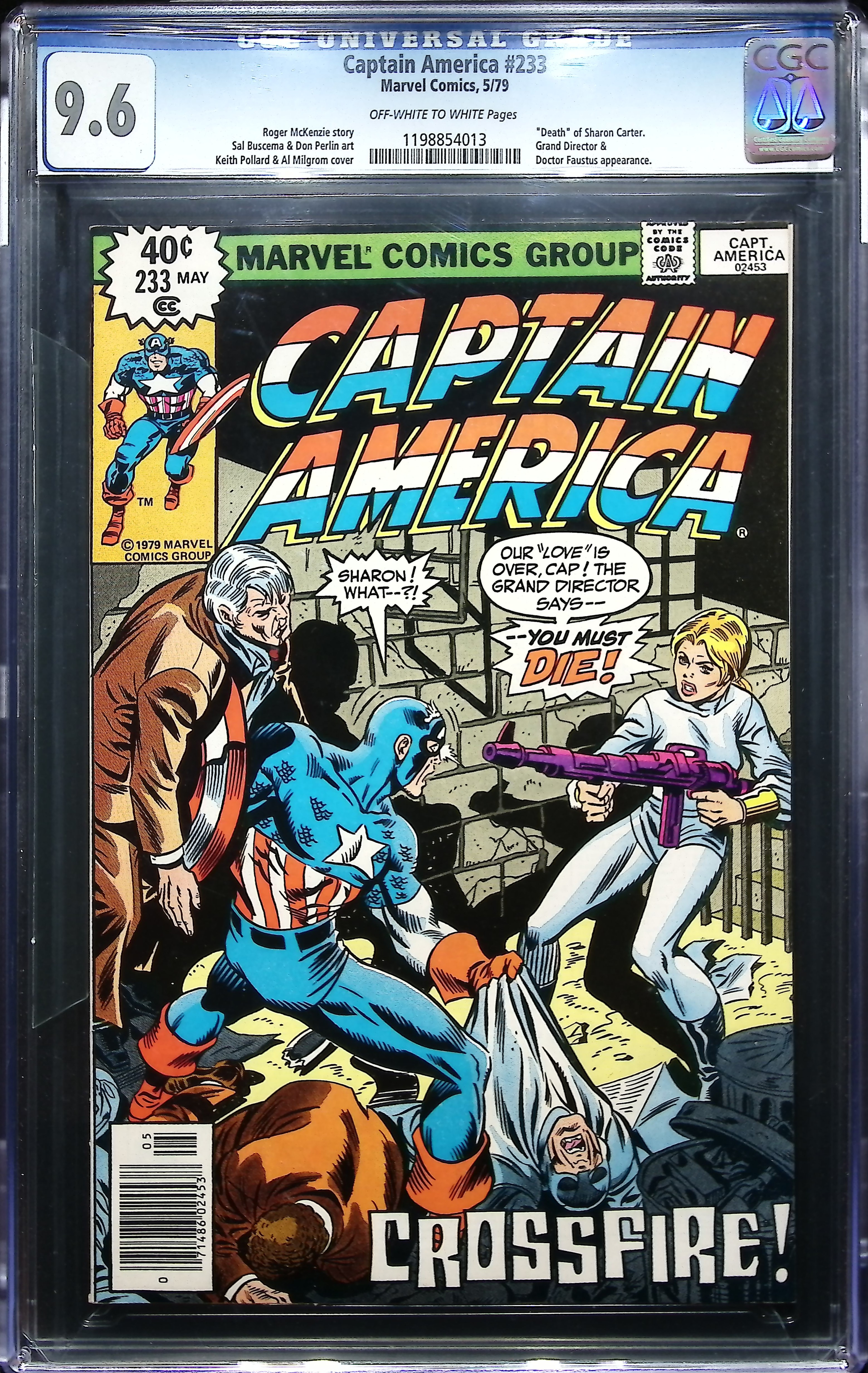 1979 Captain America #233 CGC 9.6 Marvel Comics