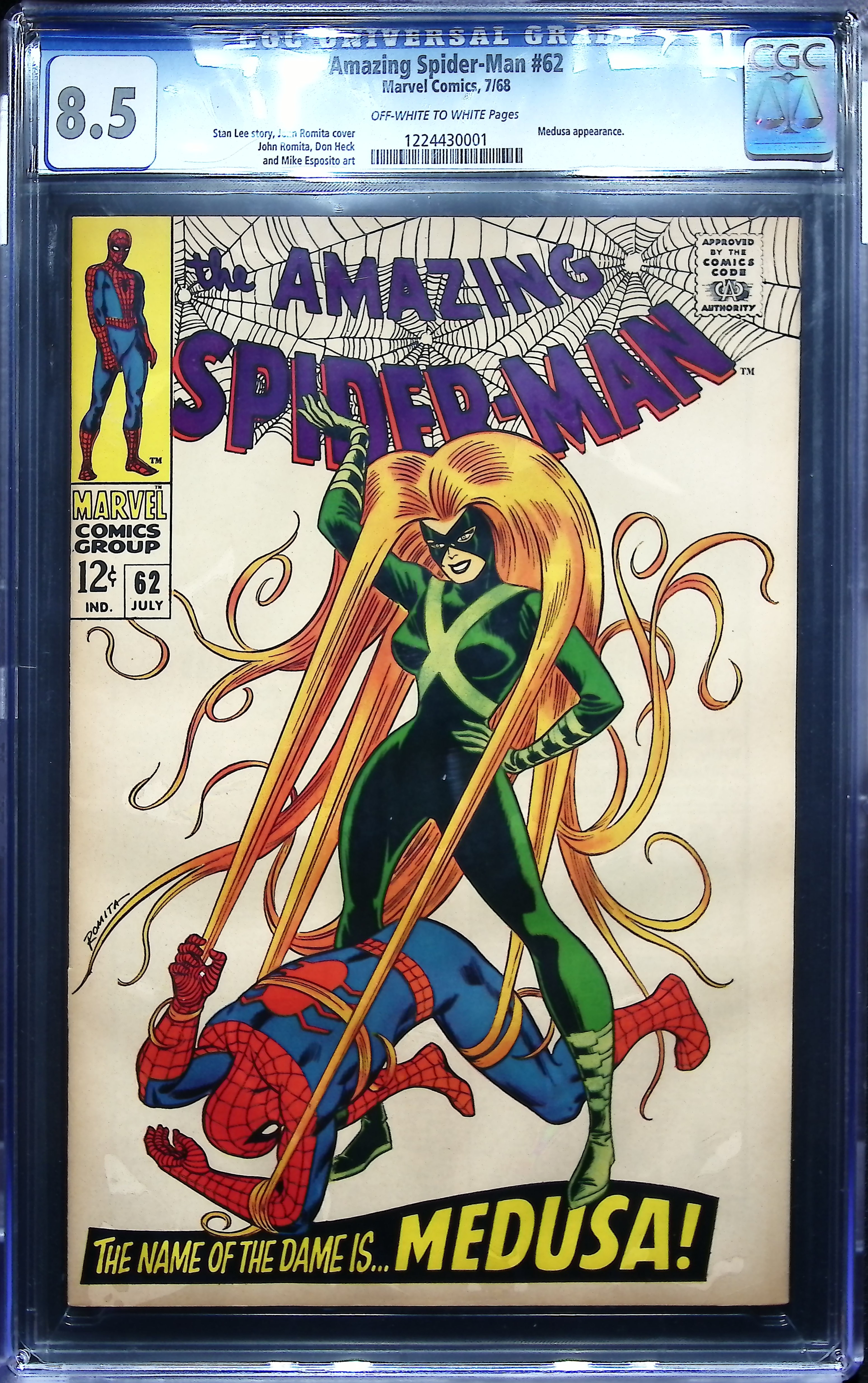 1968 Amazing Spider-Man #62 CGC 8.5 Marvel Comics