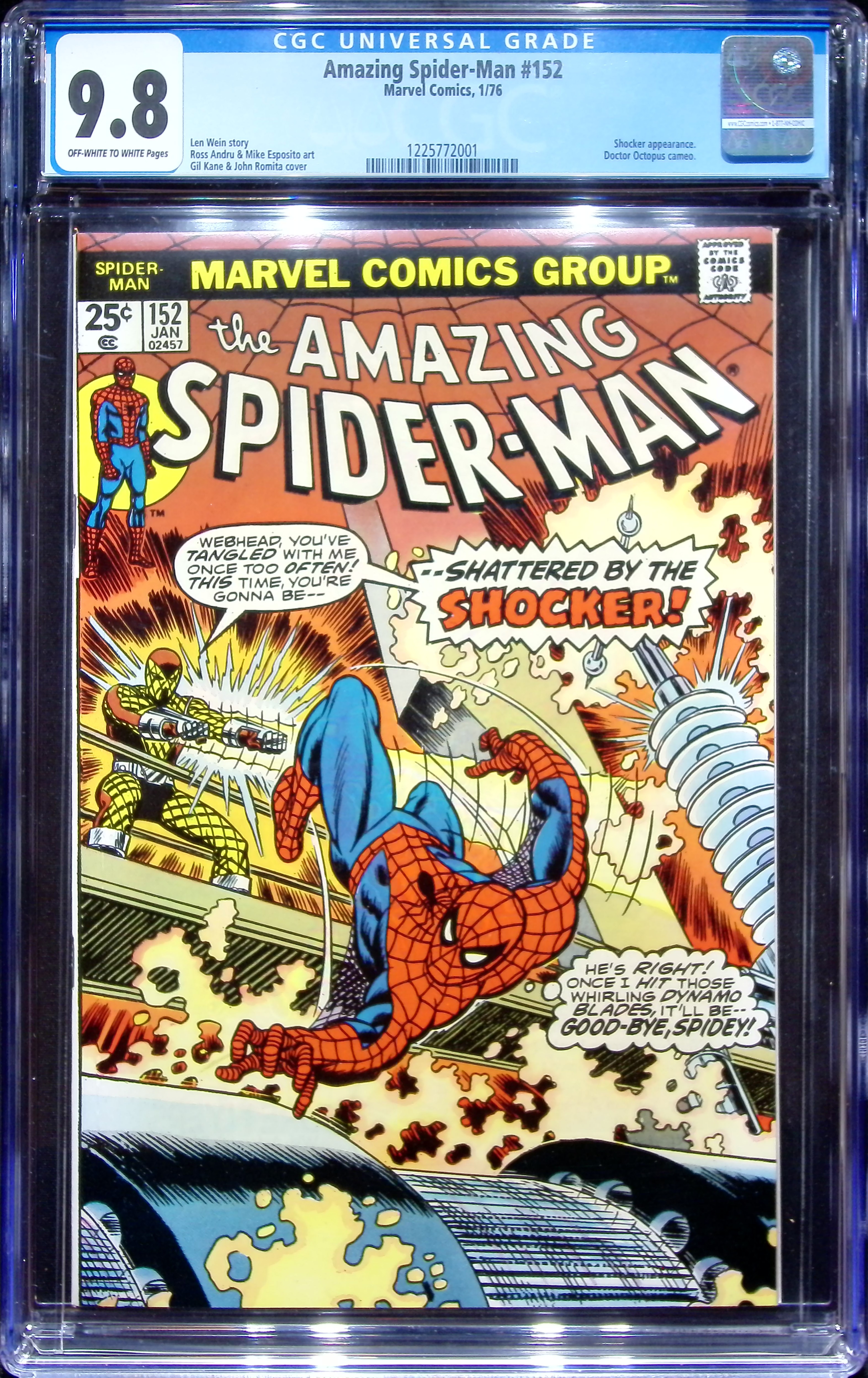 1976 Amazing Spider-Man #152 CGC 9.8 Marvel Comics