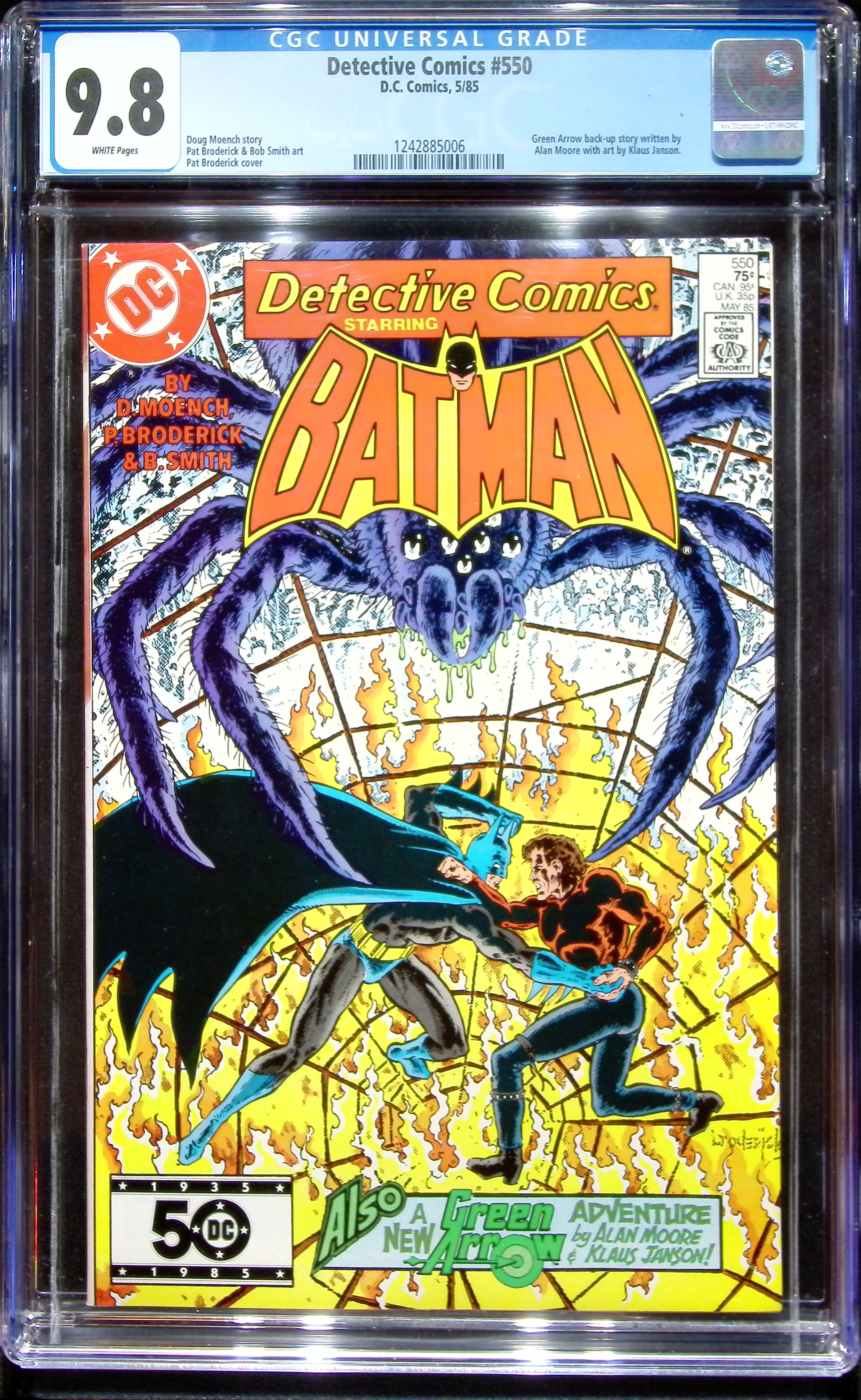 1985 Detective Comics #550 CGC 9.8 DC Comics