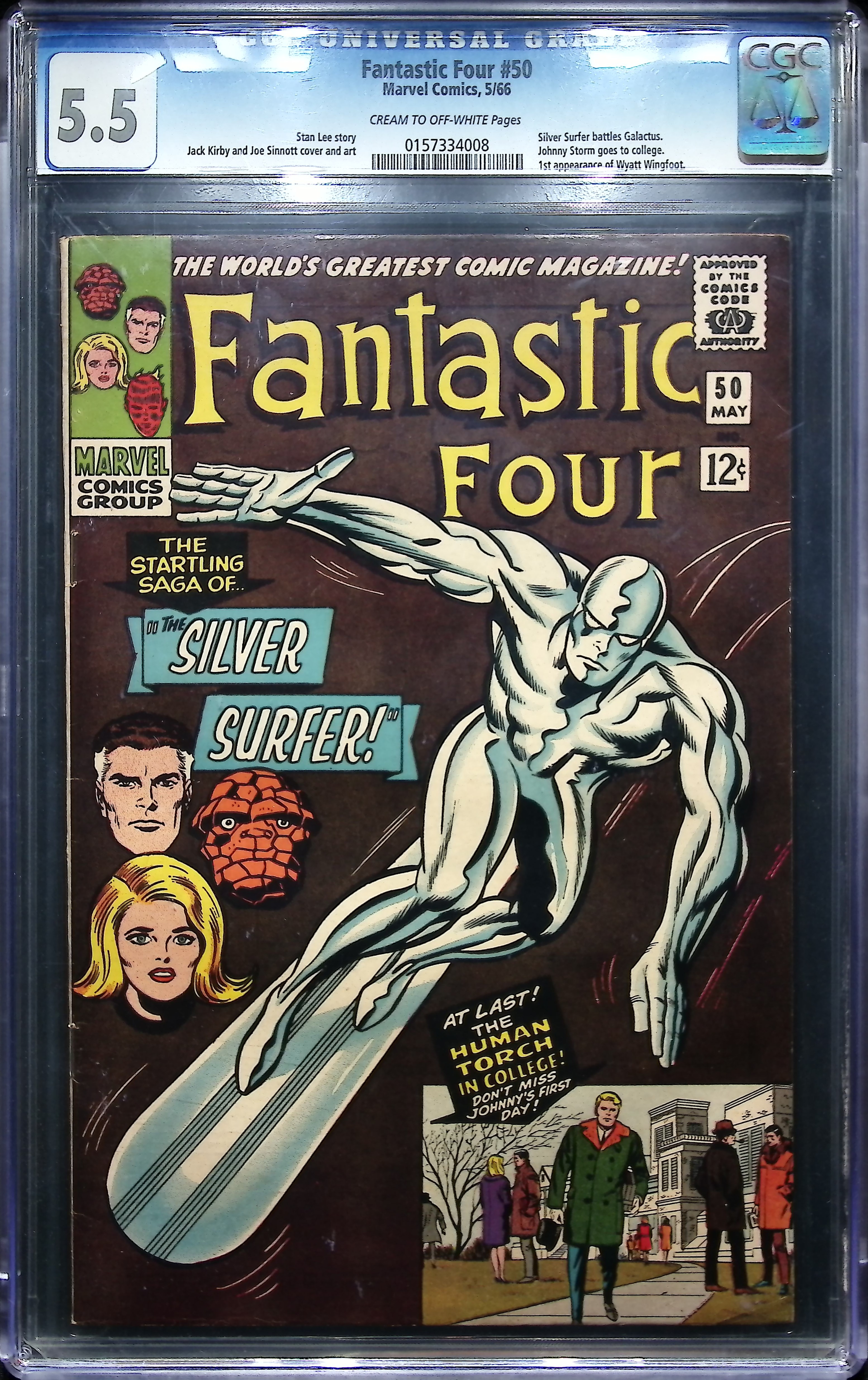 1966 Fantastic Four #50 CGC 5.5 Marvel Comics