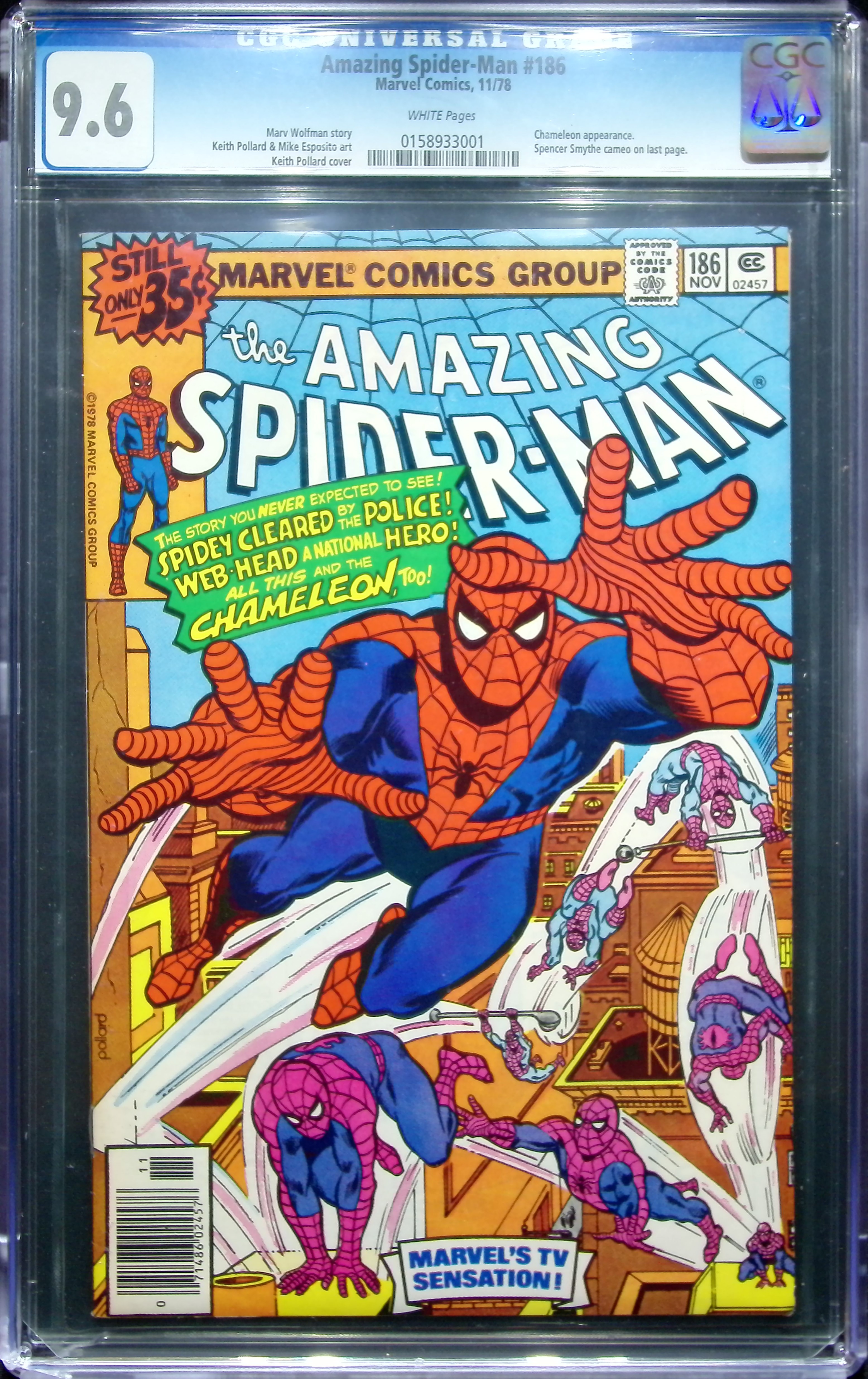 1978 Amazing Spider-Man #186 CGC 9.6 Marvel Comics