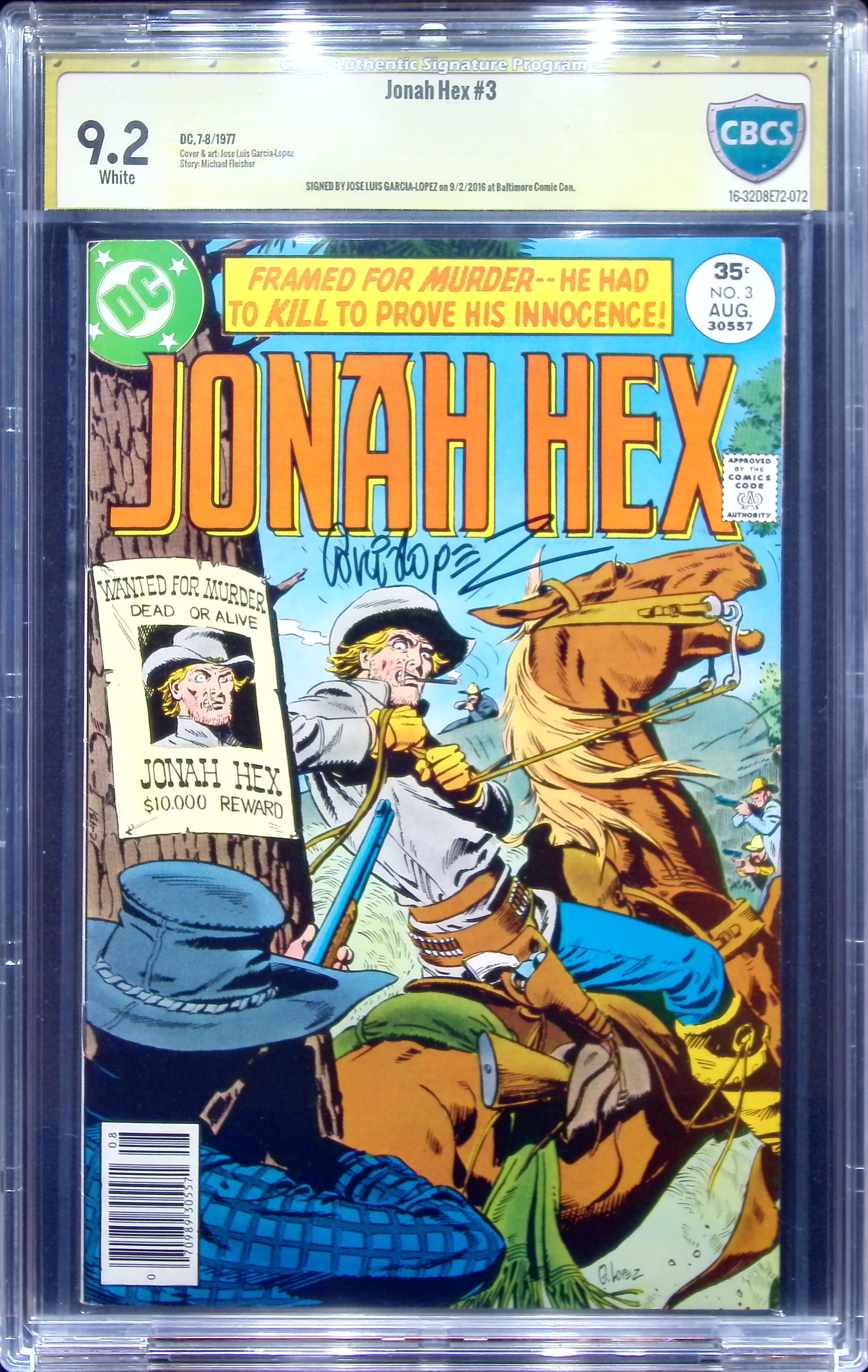 1977 Jonha Hex #3 CBCS 9.2 DC Comics