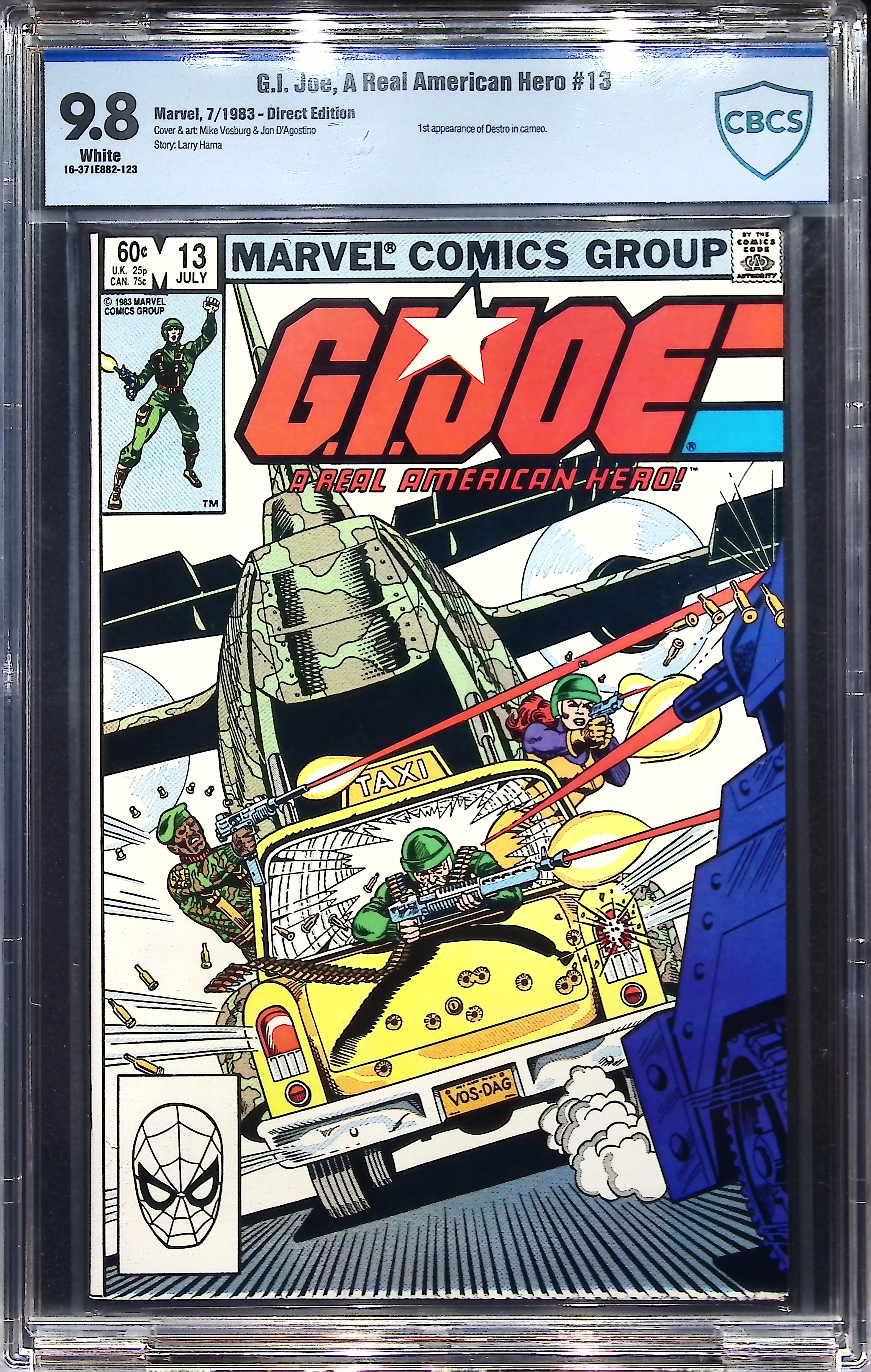 1983 G.I.Joe, A Real American Hero #13 CBCS 9.8 Marvel Comics