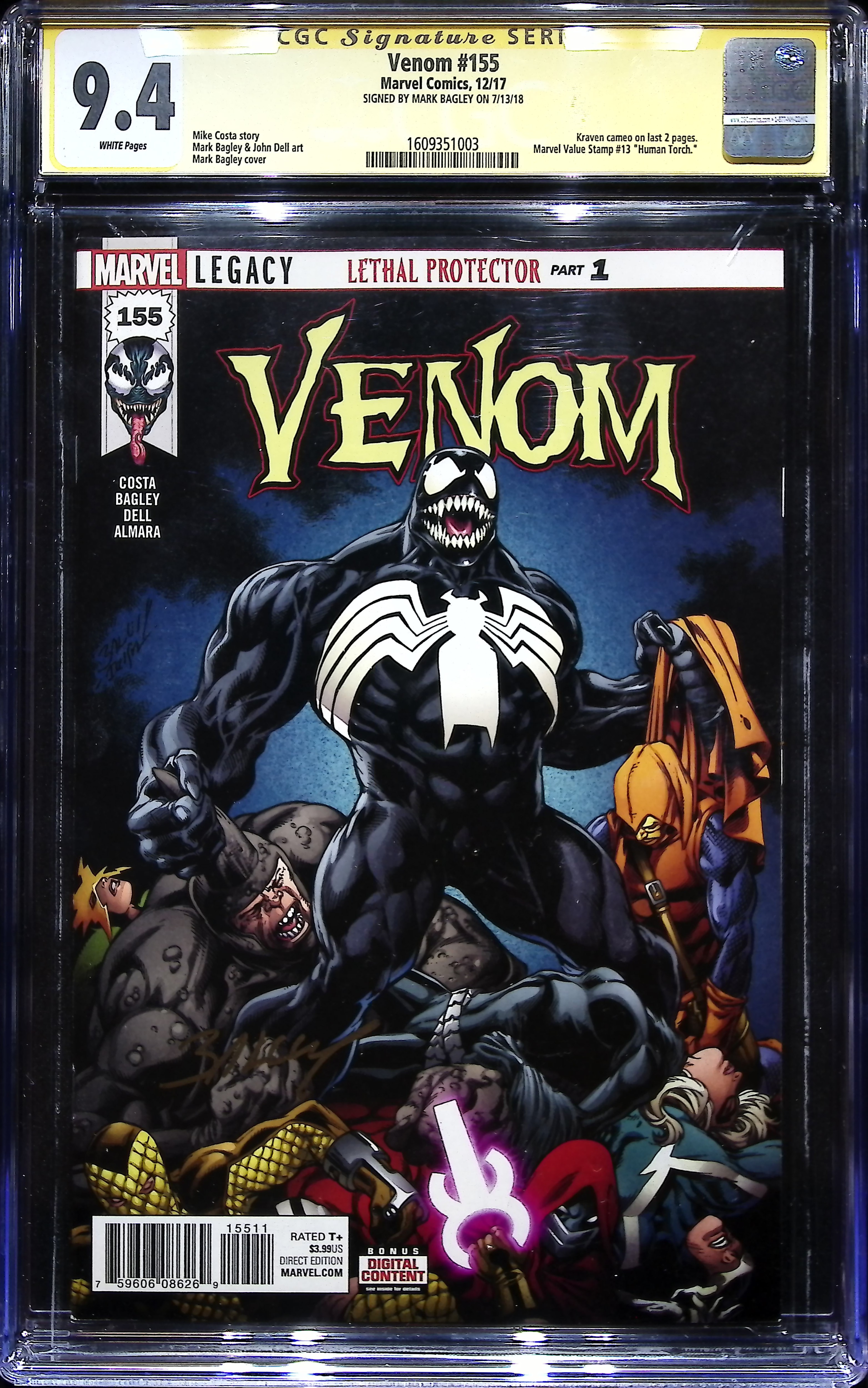 2017 Venom #155 CGC 9.4 Marvel Comics