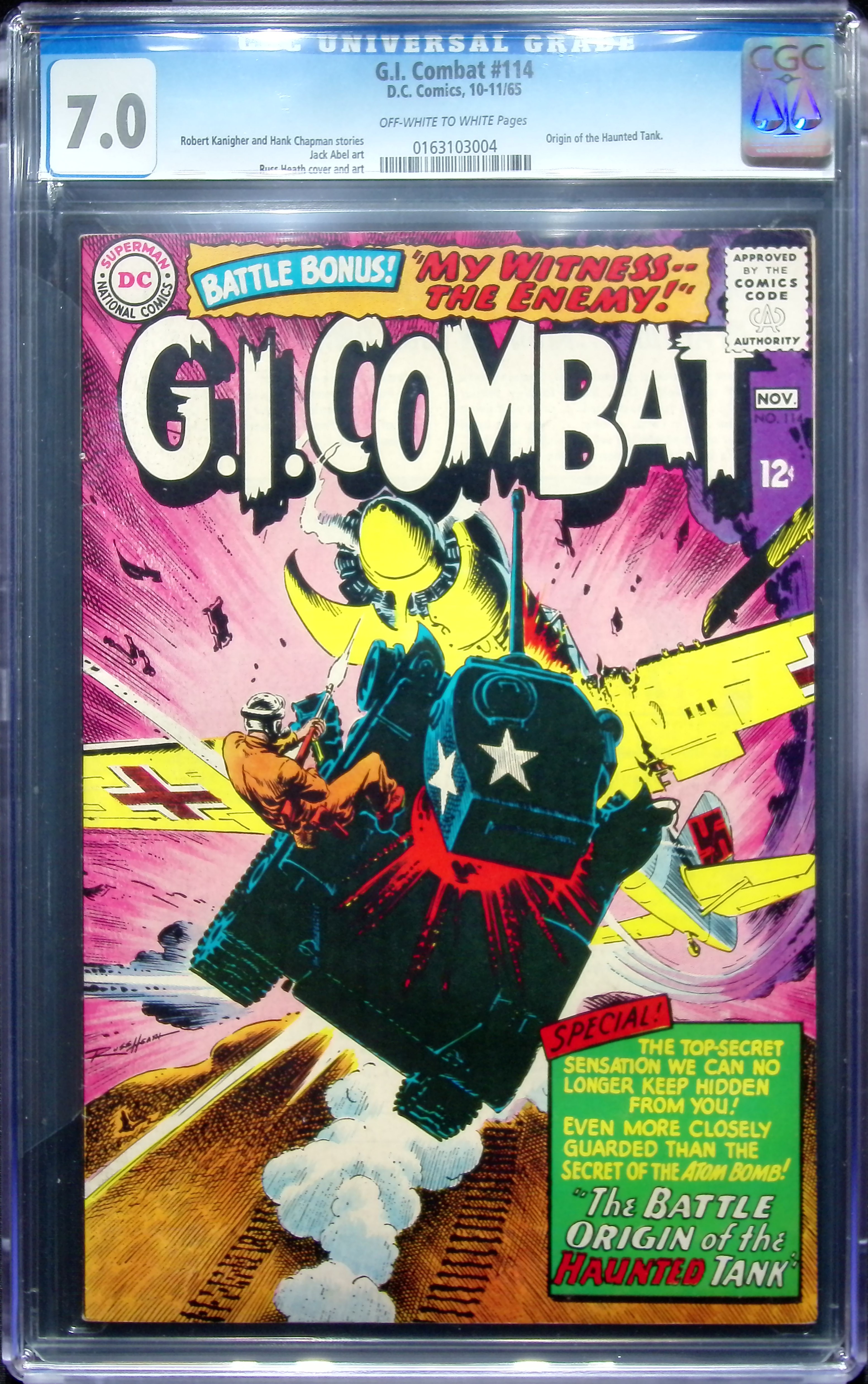 1965 G.I. Combat #114 CGC 7 DC Comics