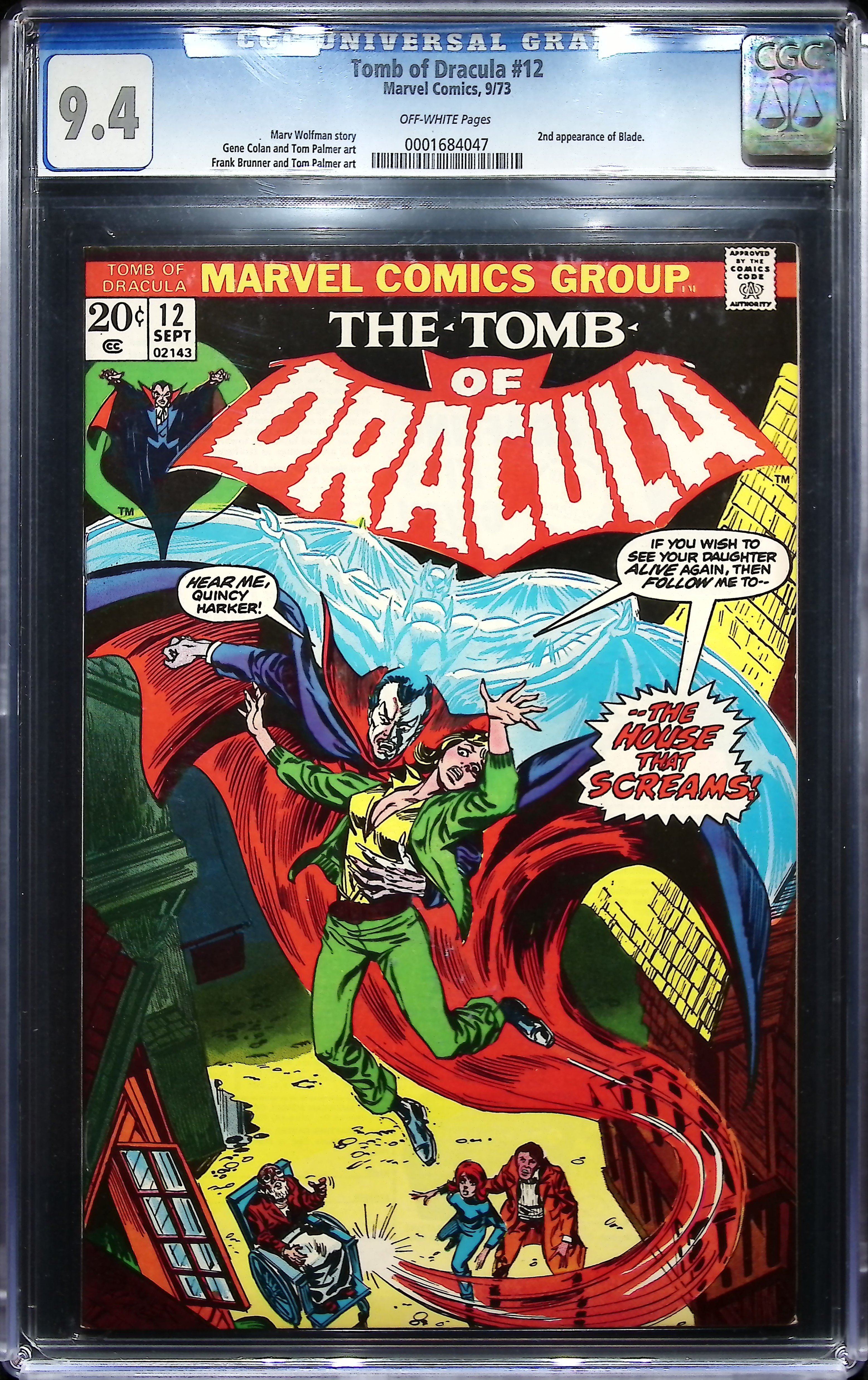 1973 Tomb of Dracula #12 CGC 9.4 Marvel Comics