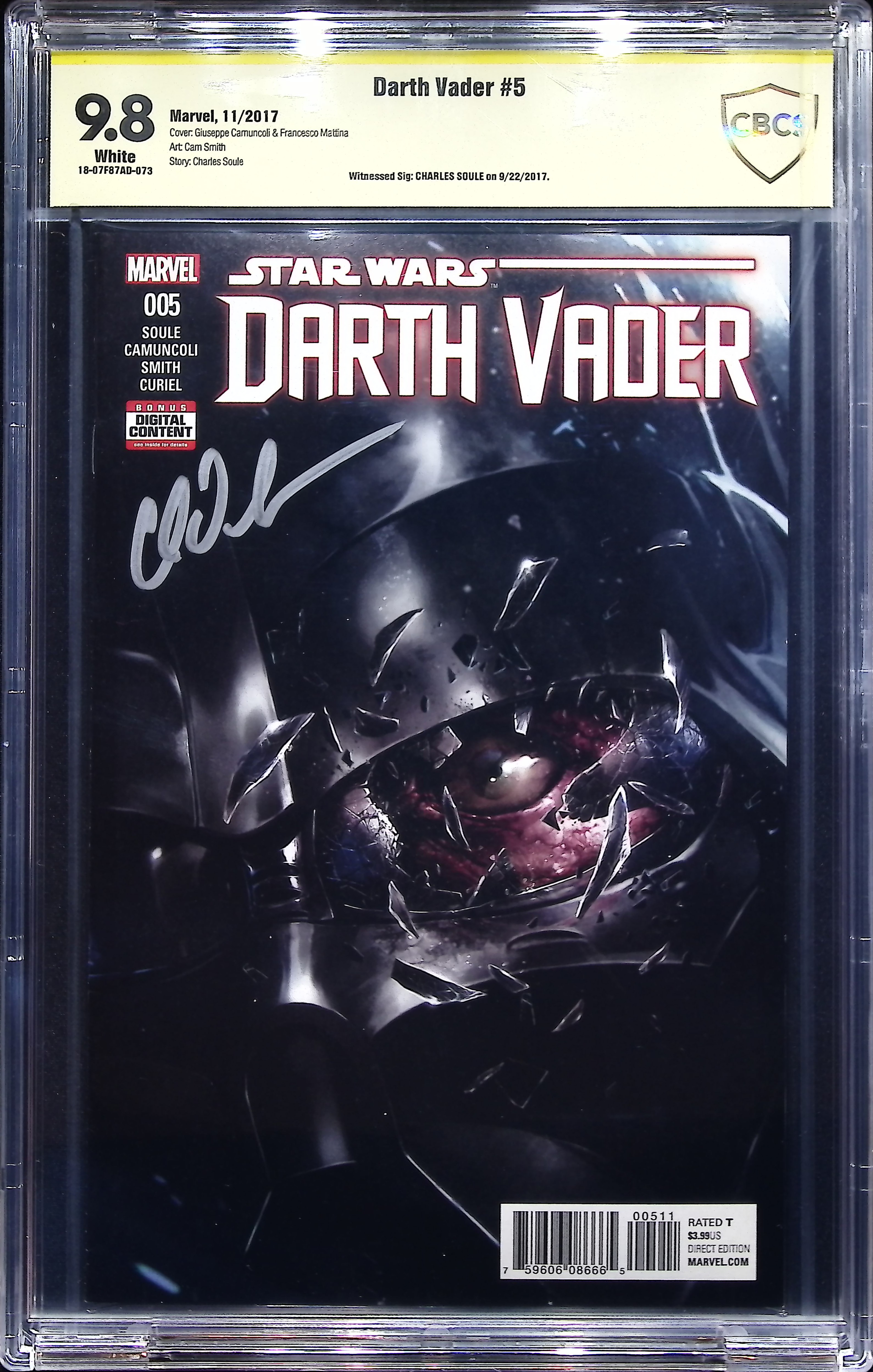 2017 Darth Vadar #5 CBCS 9.8 Marvel Comics