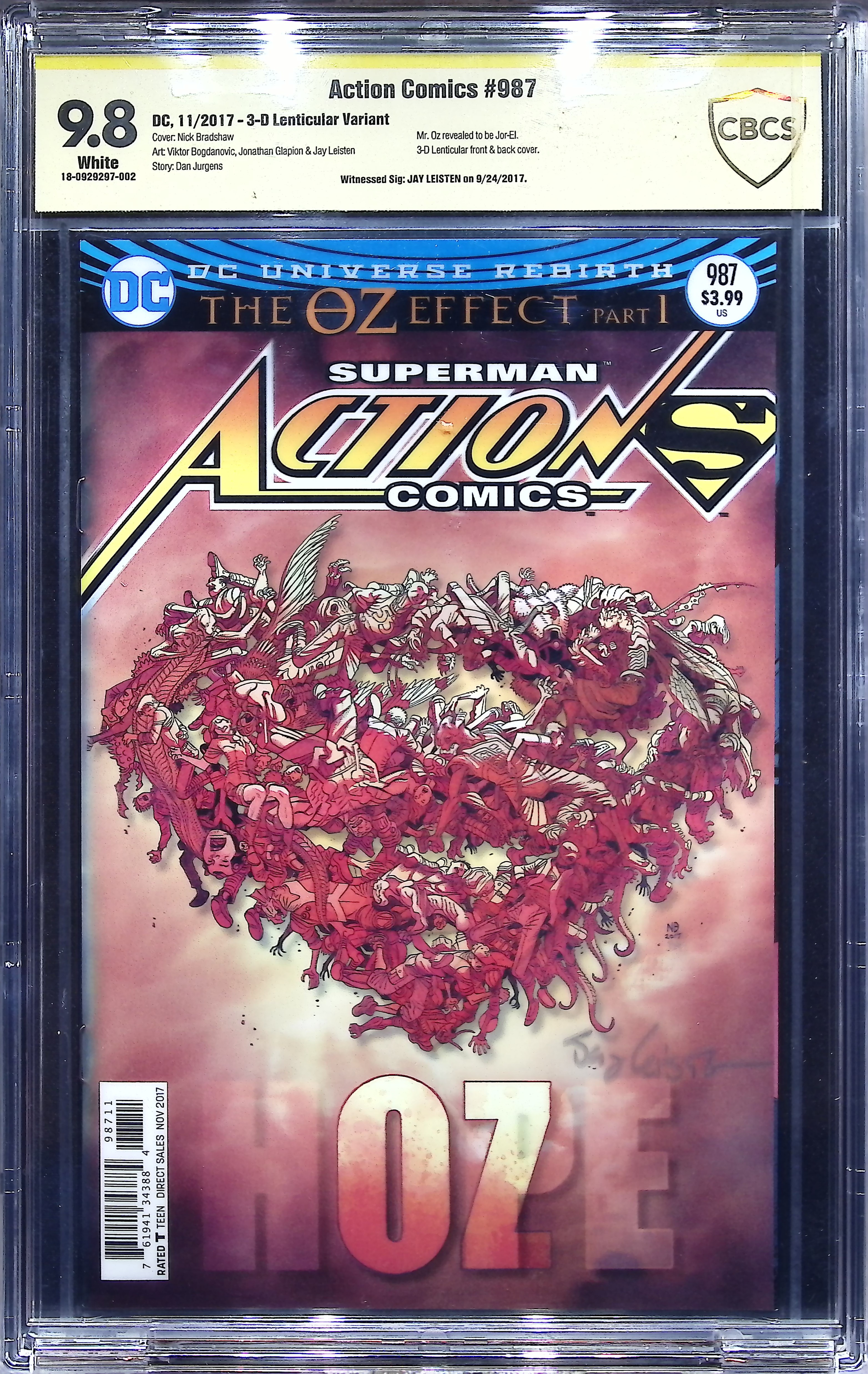 2017 Action Comics #987 CBCS 9.8 DC Comics