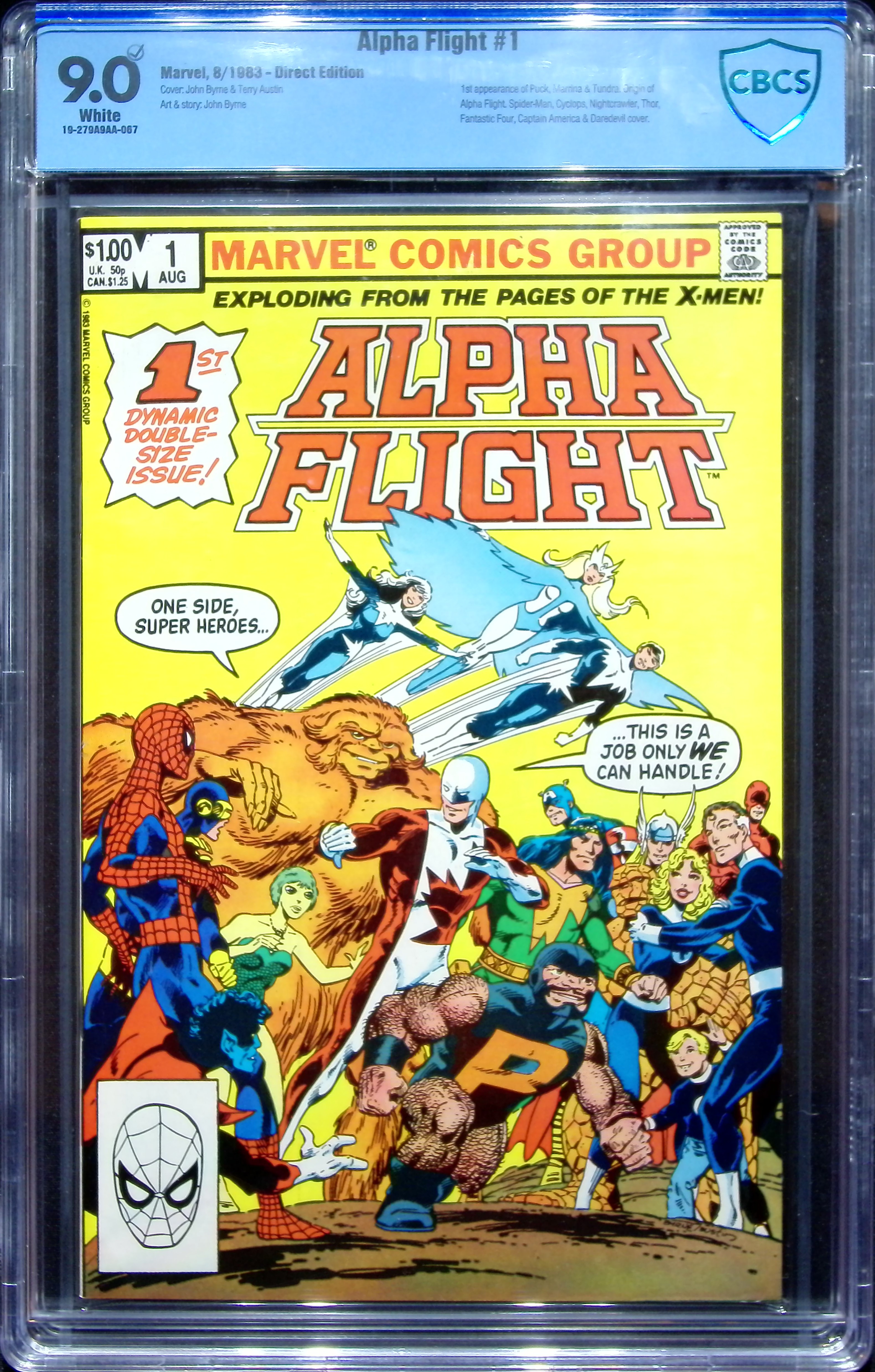 1983 Alpha Flight #1 CBCS 9 Marvel Comics