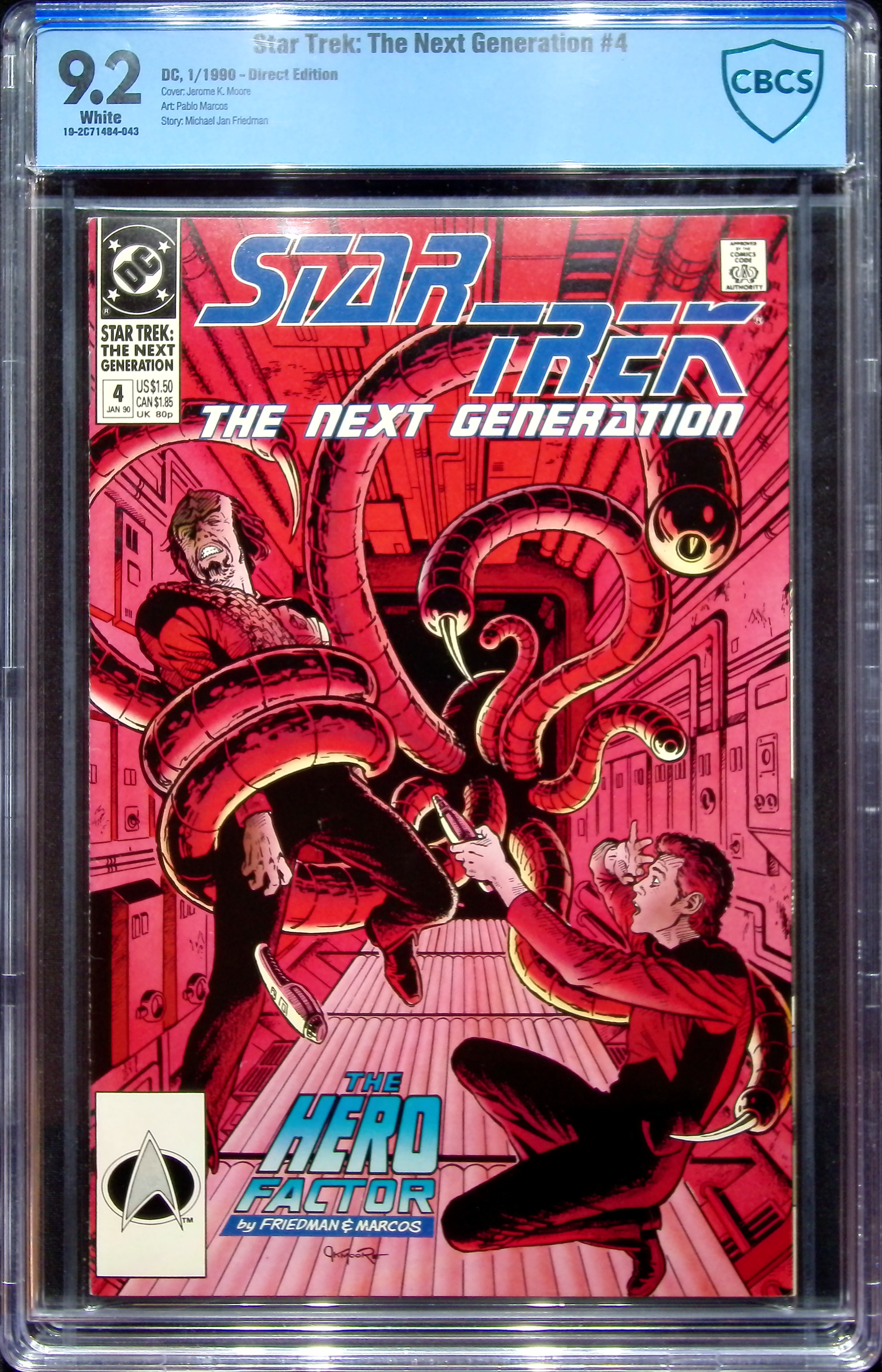 1990 Star Trek: The Next Generation #4 CBCS 9.2 DC Comics
