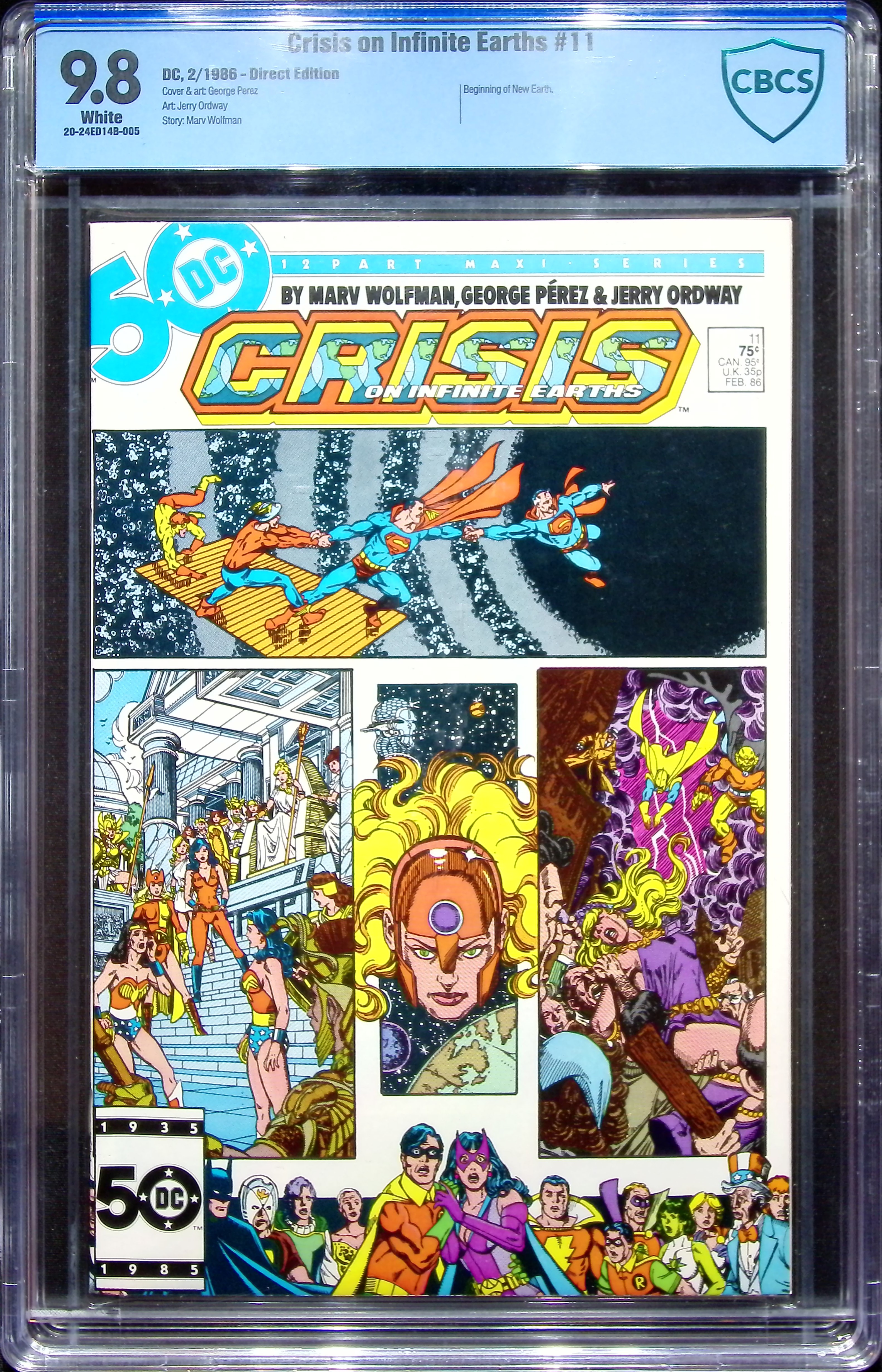 1986 Crisis on Infinite Earths #11 CBCS 9.8 DC Comics