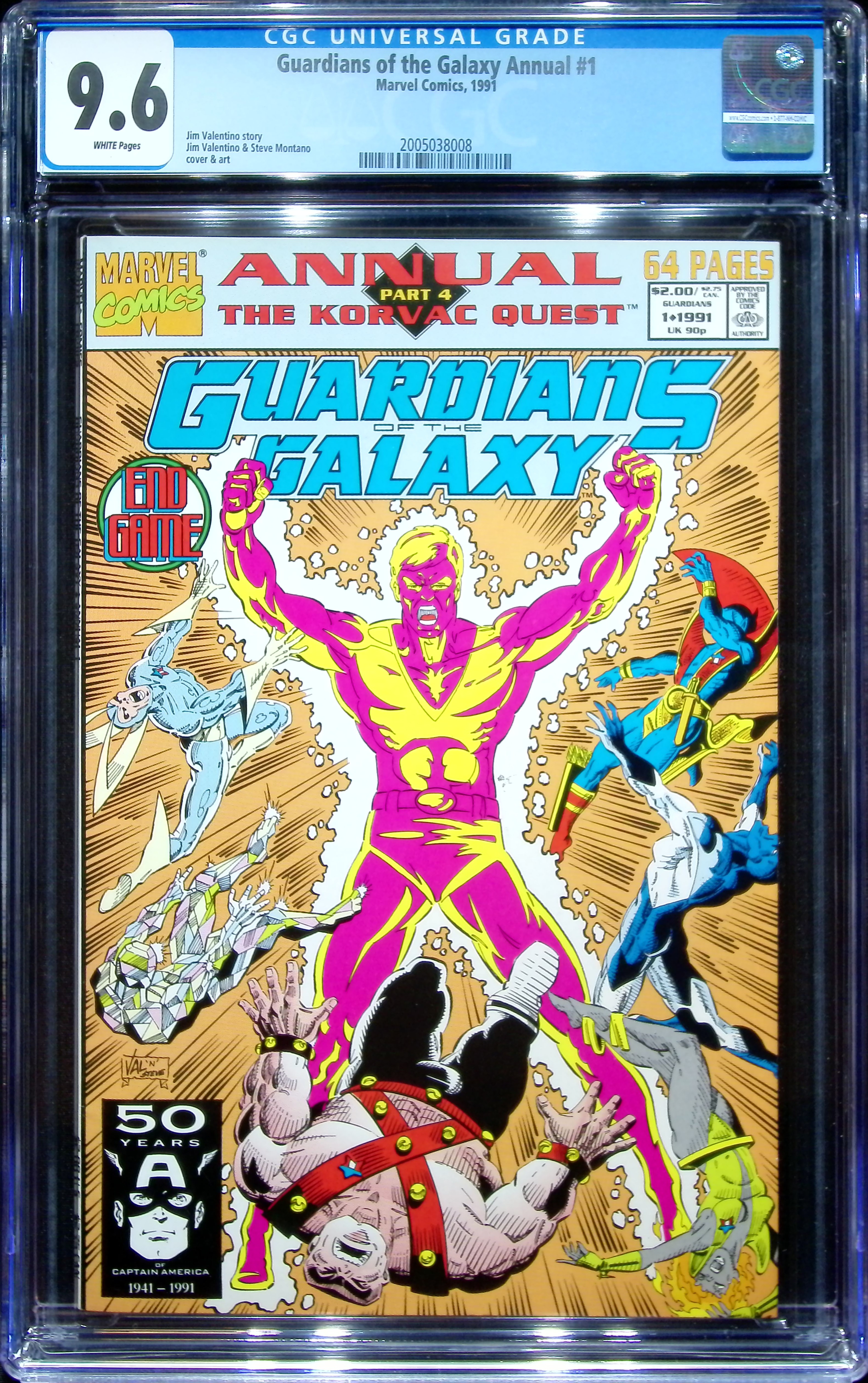 1991 Guardians of the Galaxy Annual #1 CGC 9.6 Marvel Comics