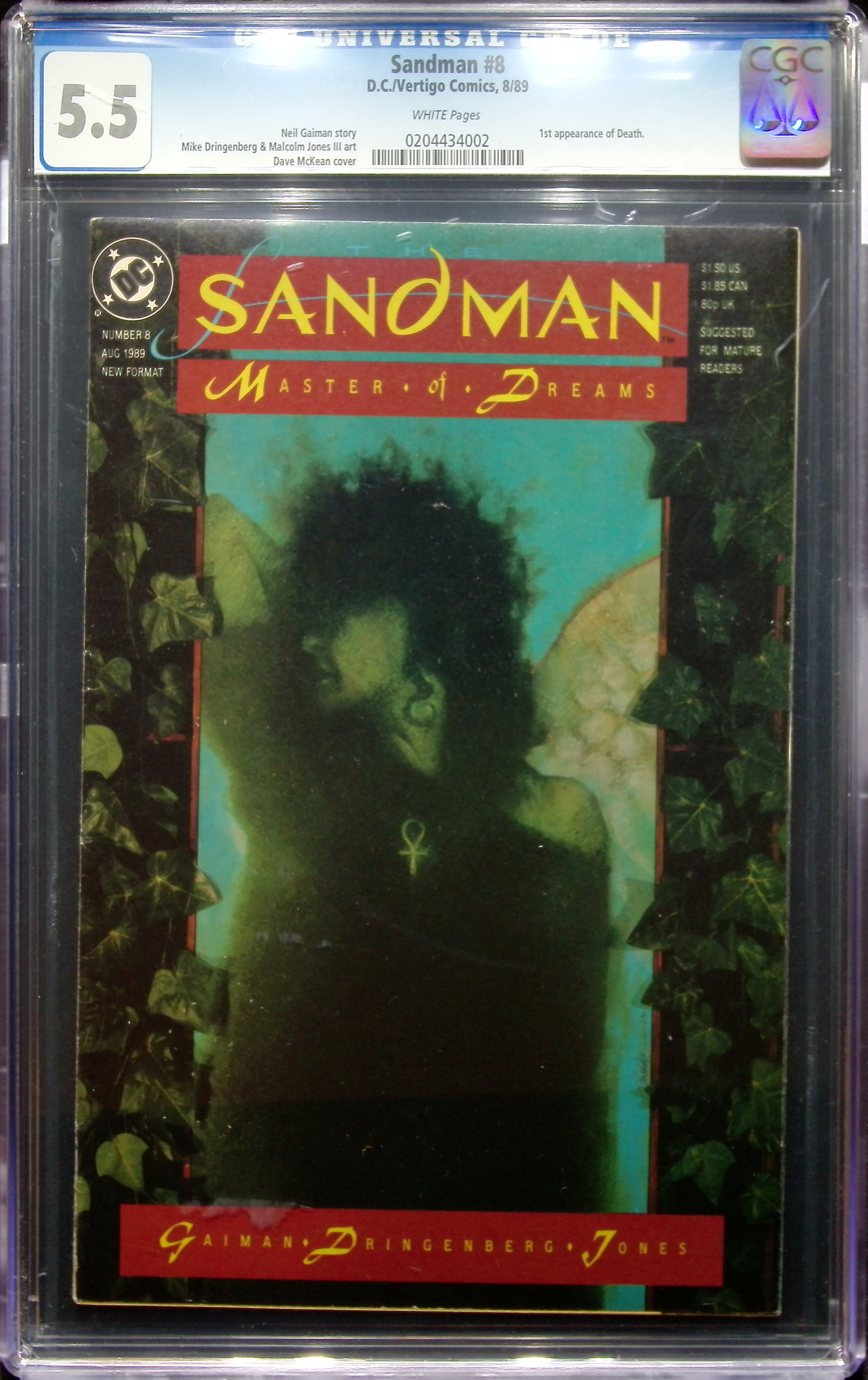 1989 Sandman #8 CGC 5.5 DC/Vertigo Comics