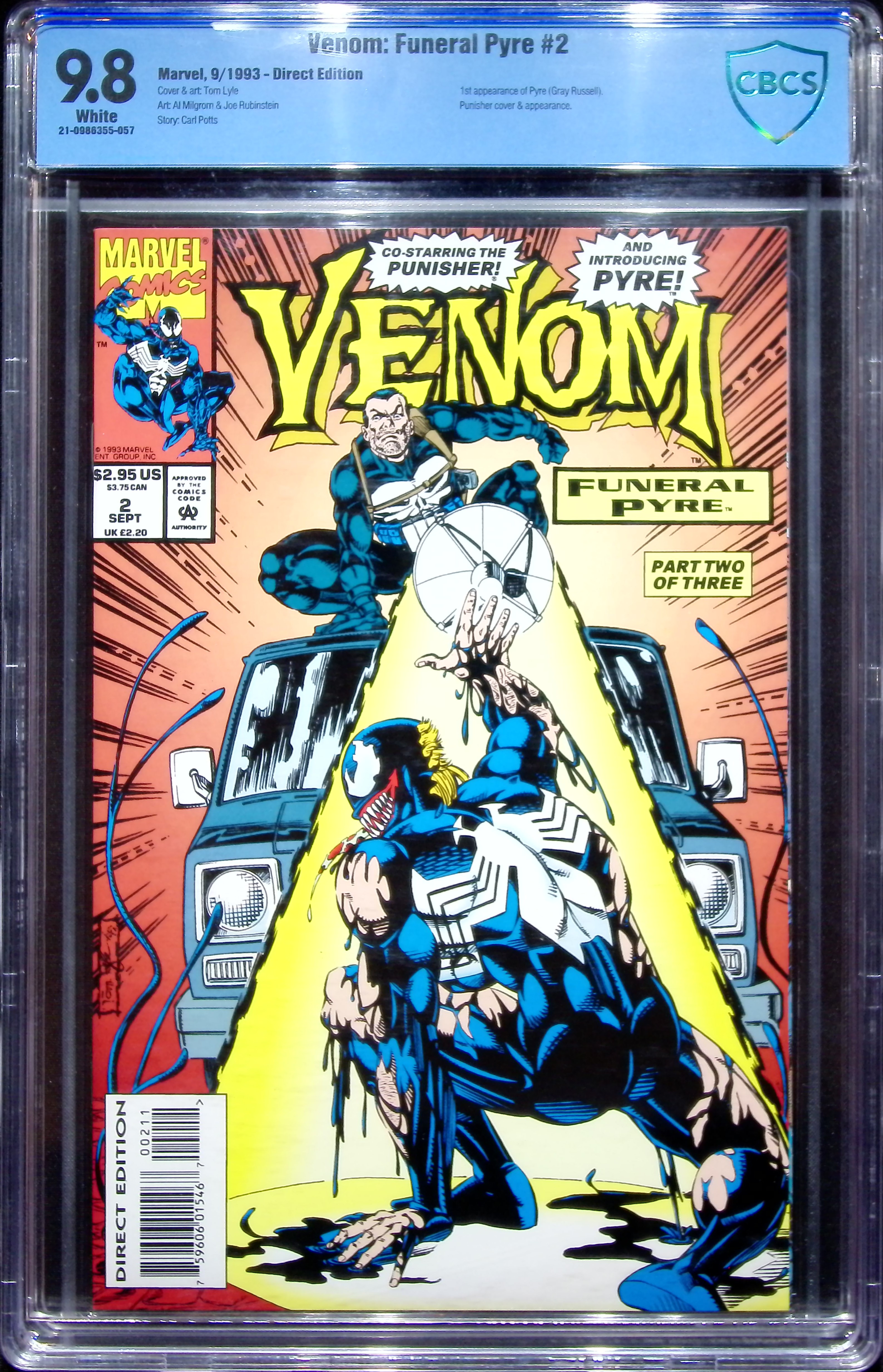 1993 Venom: Funeral Pyre #2 CBCS 9.8 Marvel Comics