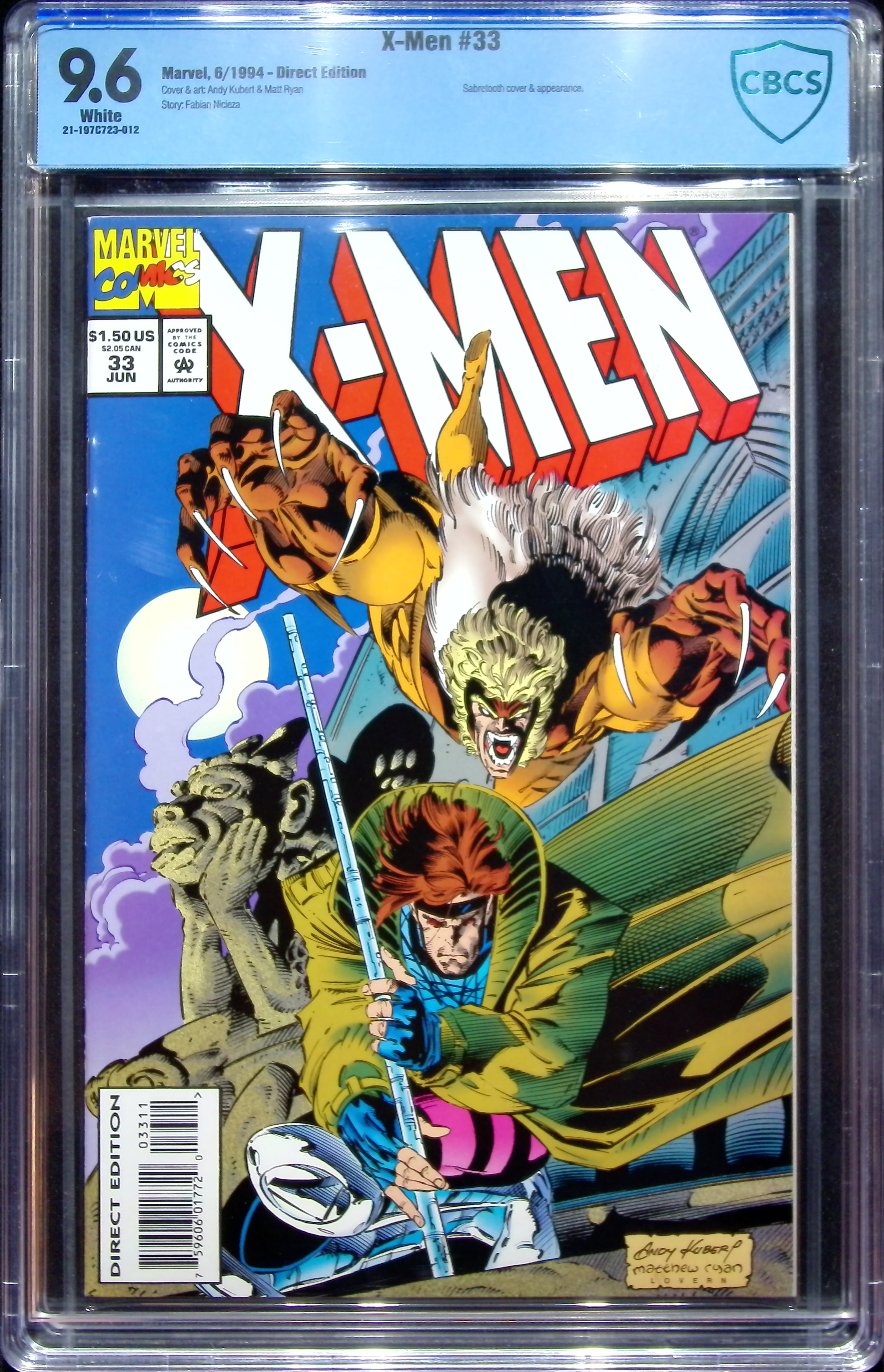 1994 X-Men #33 CBCS 9.6 Marvel Comics