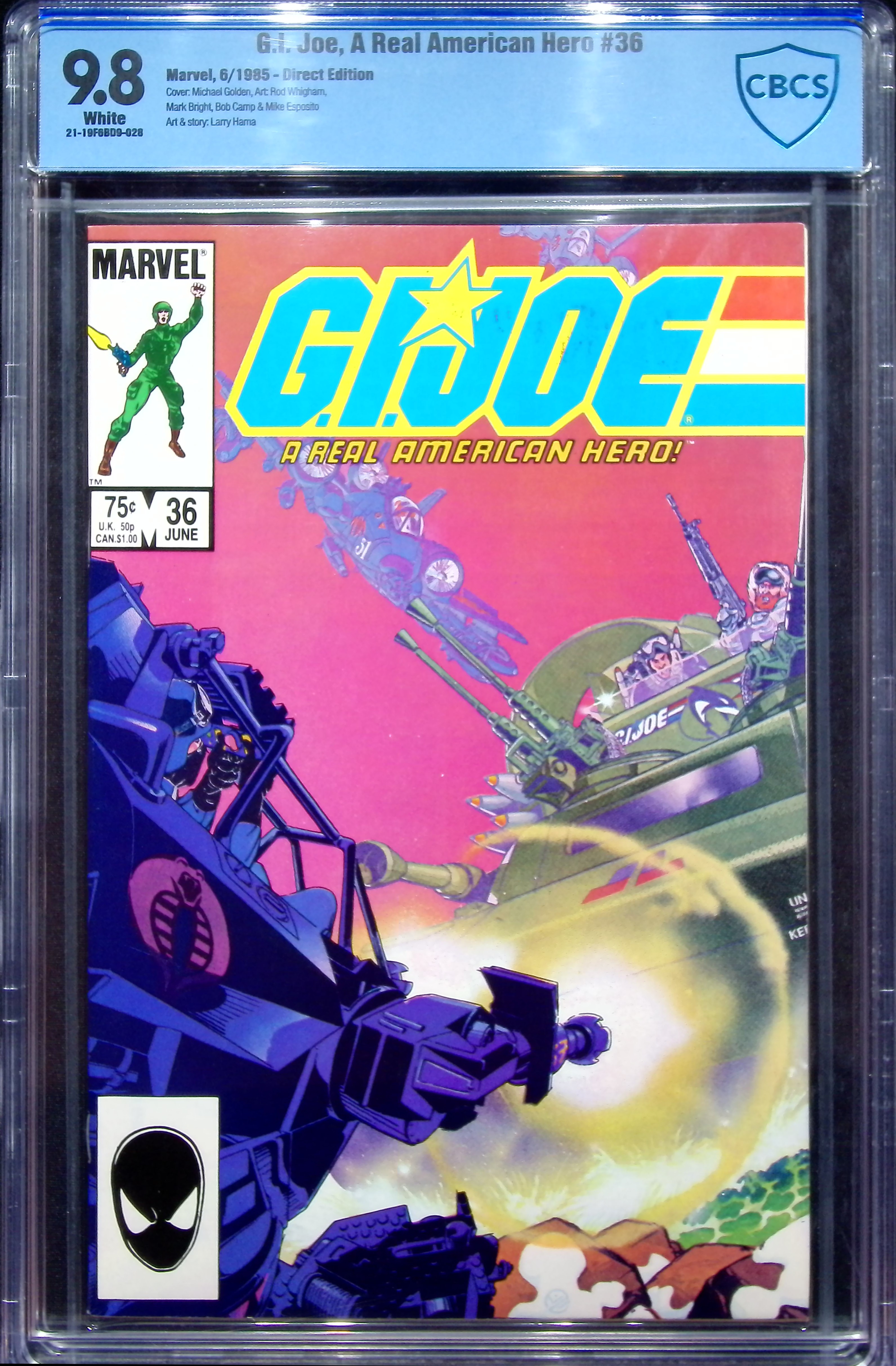1985 G.I.Joe, A Real American Hero #36 CBCS 9.8 Marvel Comics