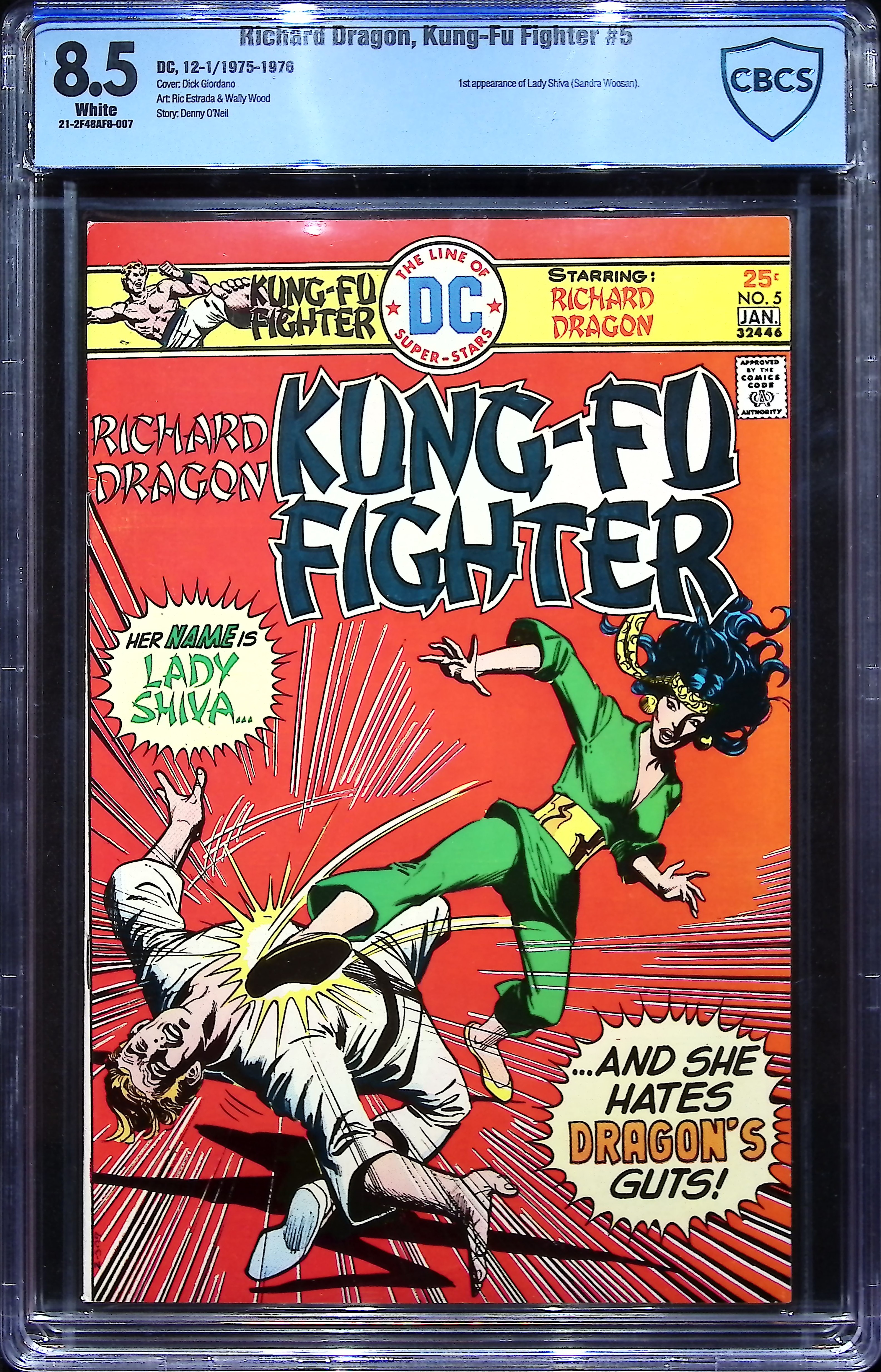 1976 Richard Dragon, Kung-Fu Fighter #5 CBCS 8.5 DC Comics