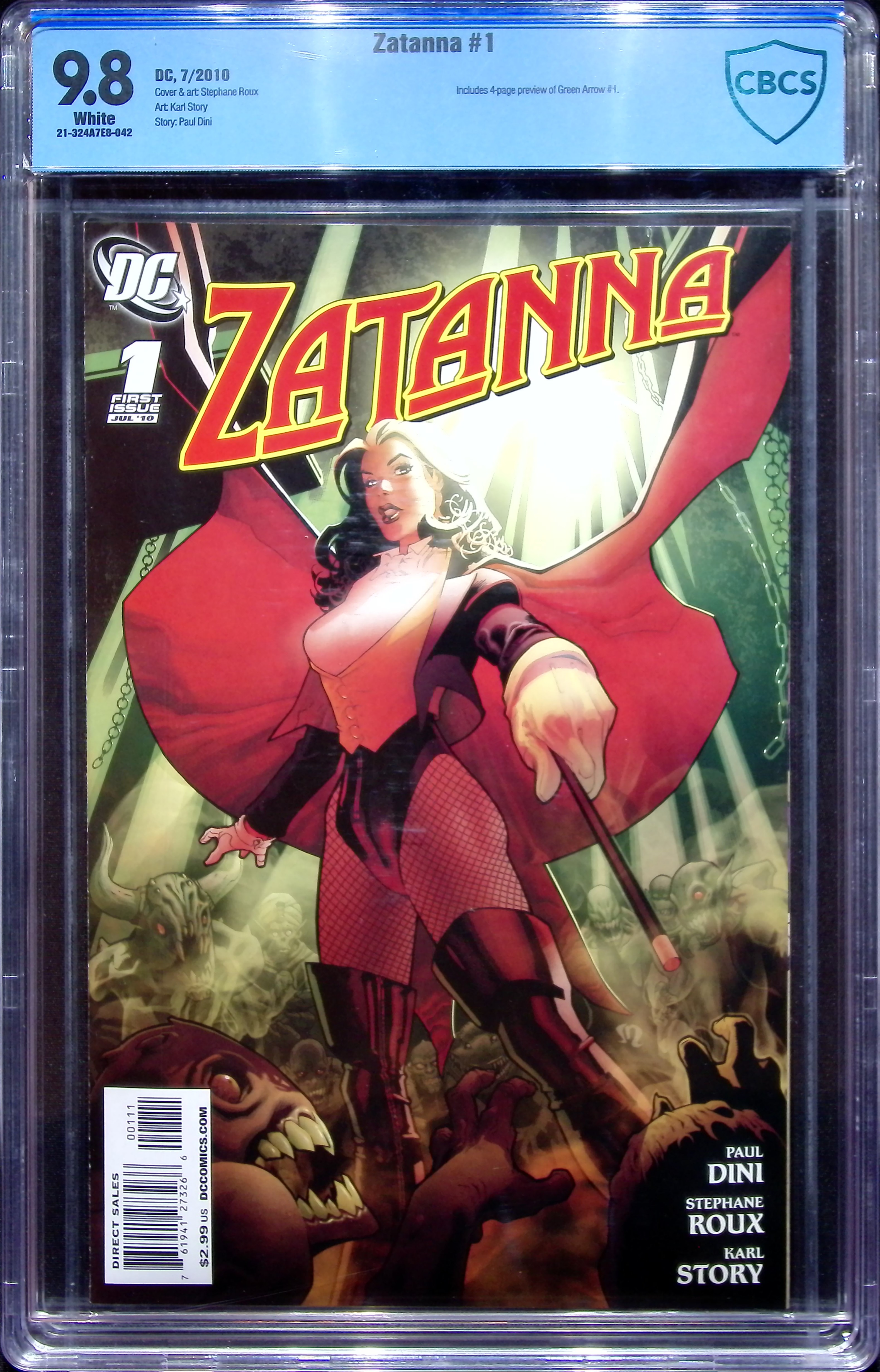 2010 Zatanna #1 CBCS 9.8 DC Comics