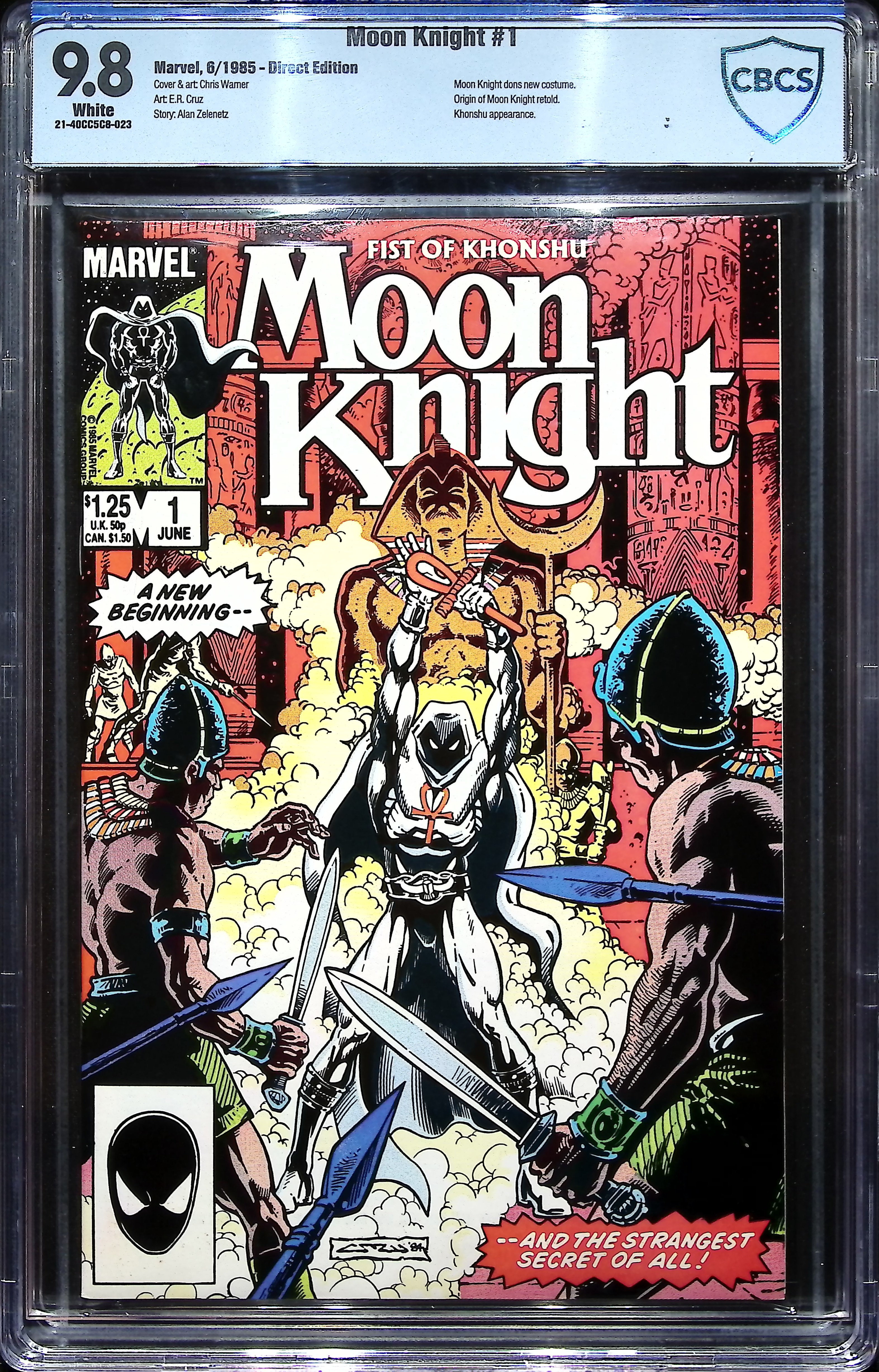 1985 Moon Knight #1 CBCS 9.8 Marvel Comics