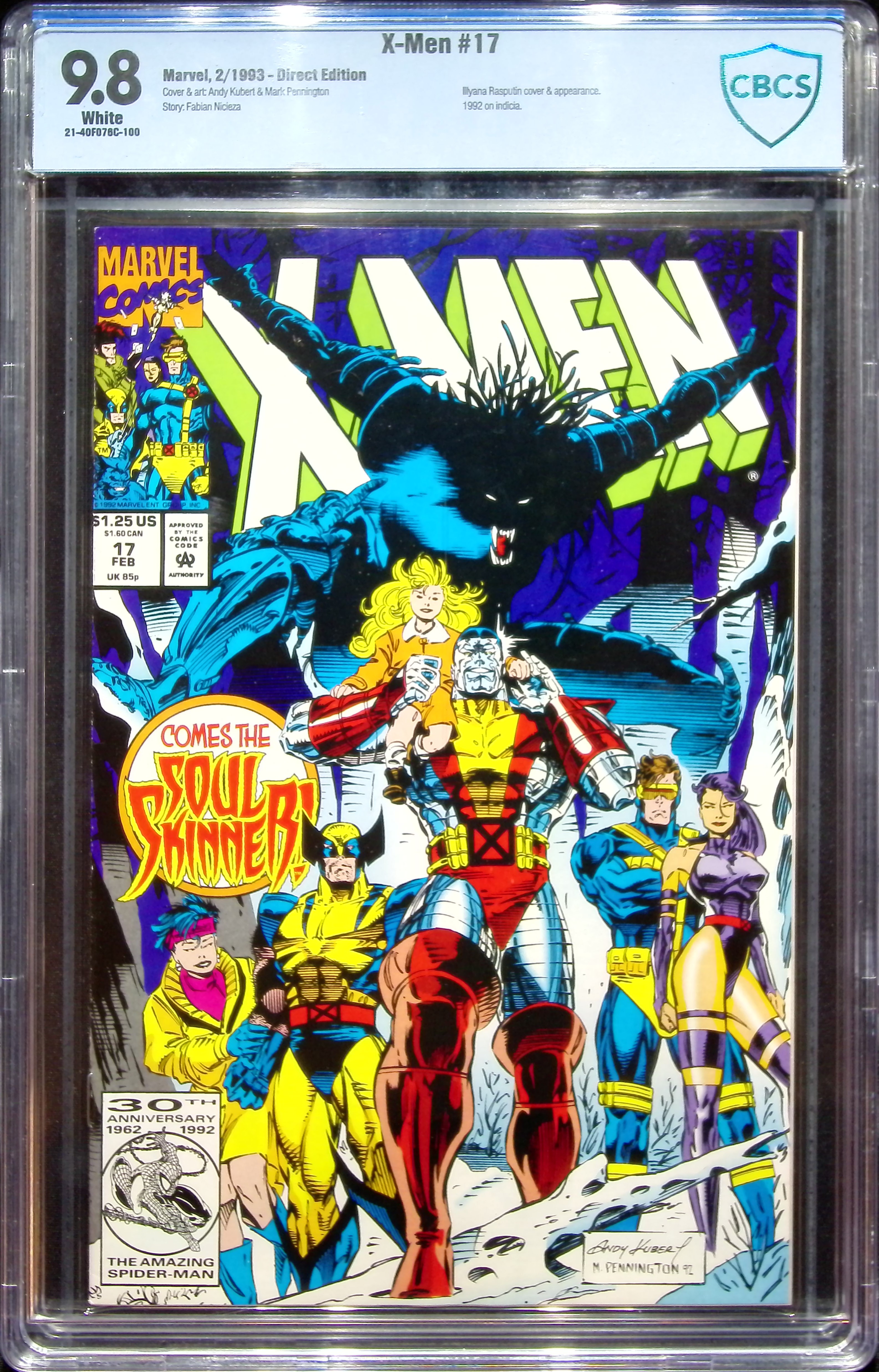1993 X-Men #17 CBCS 9.8 Marvel Comics