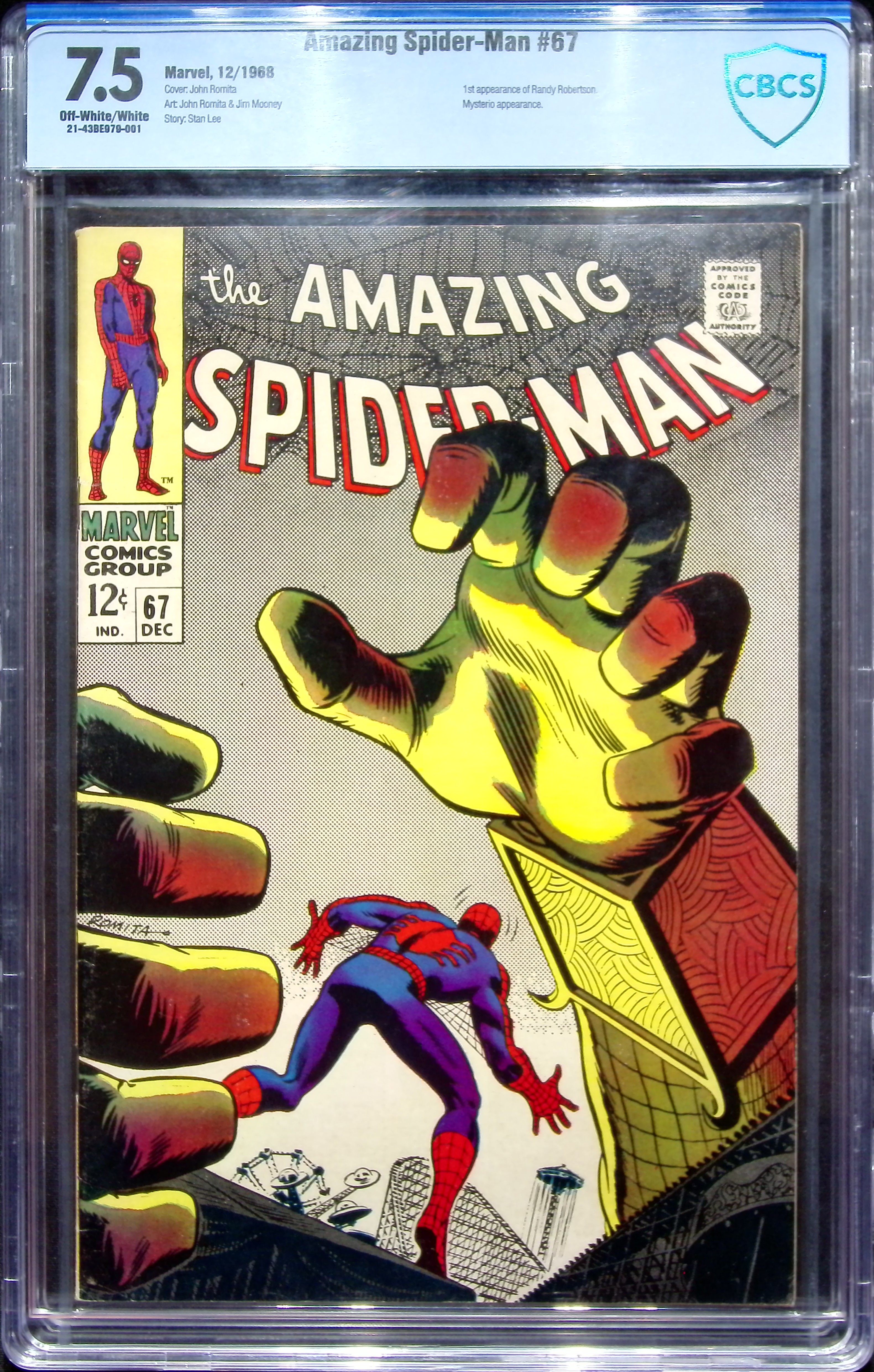 1968 Amazing Spider-Man #67 CBCS 7.5 Marvel Comics