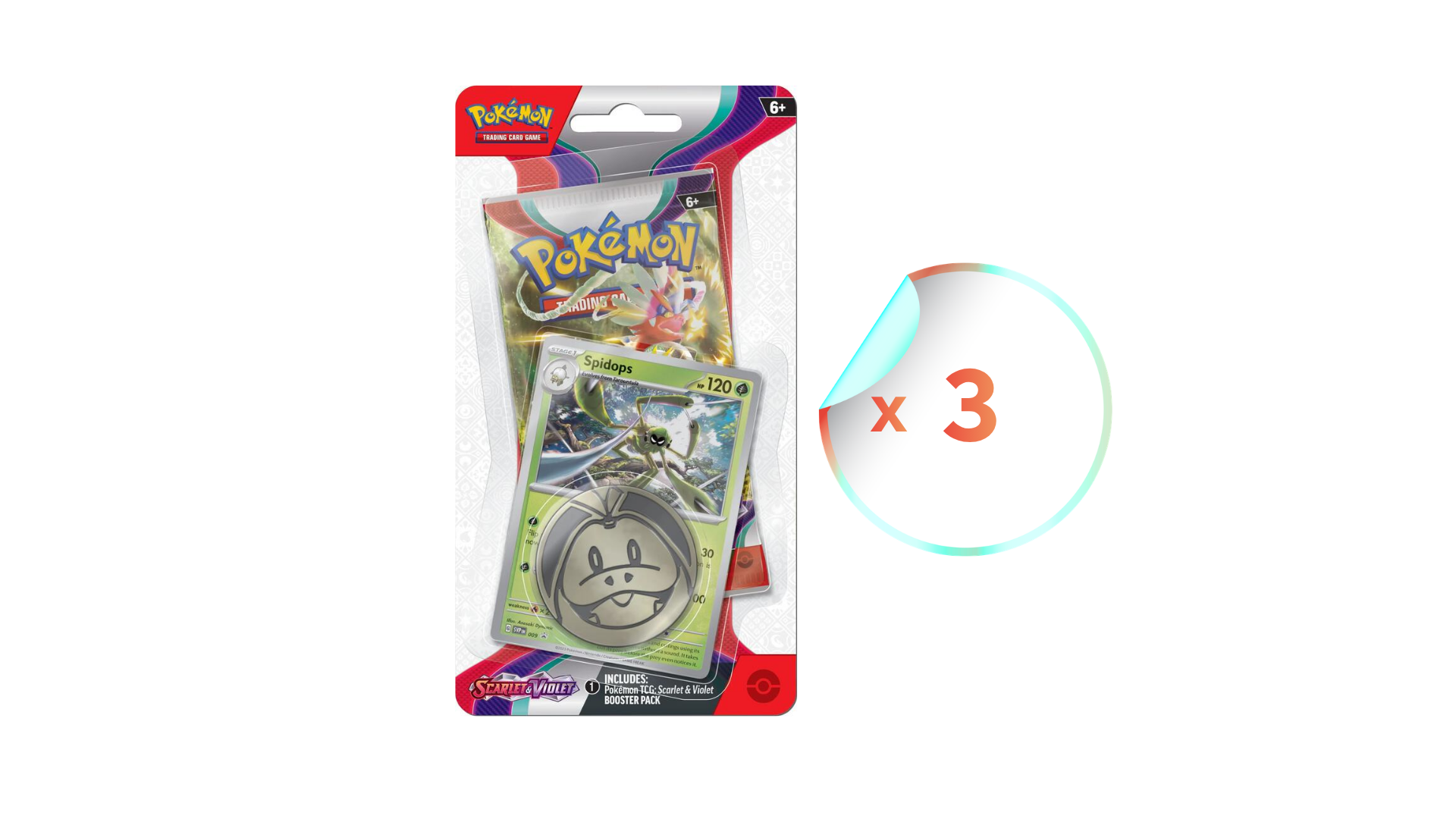 x3 Scarlet Violet Base Checklane Blister