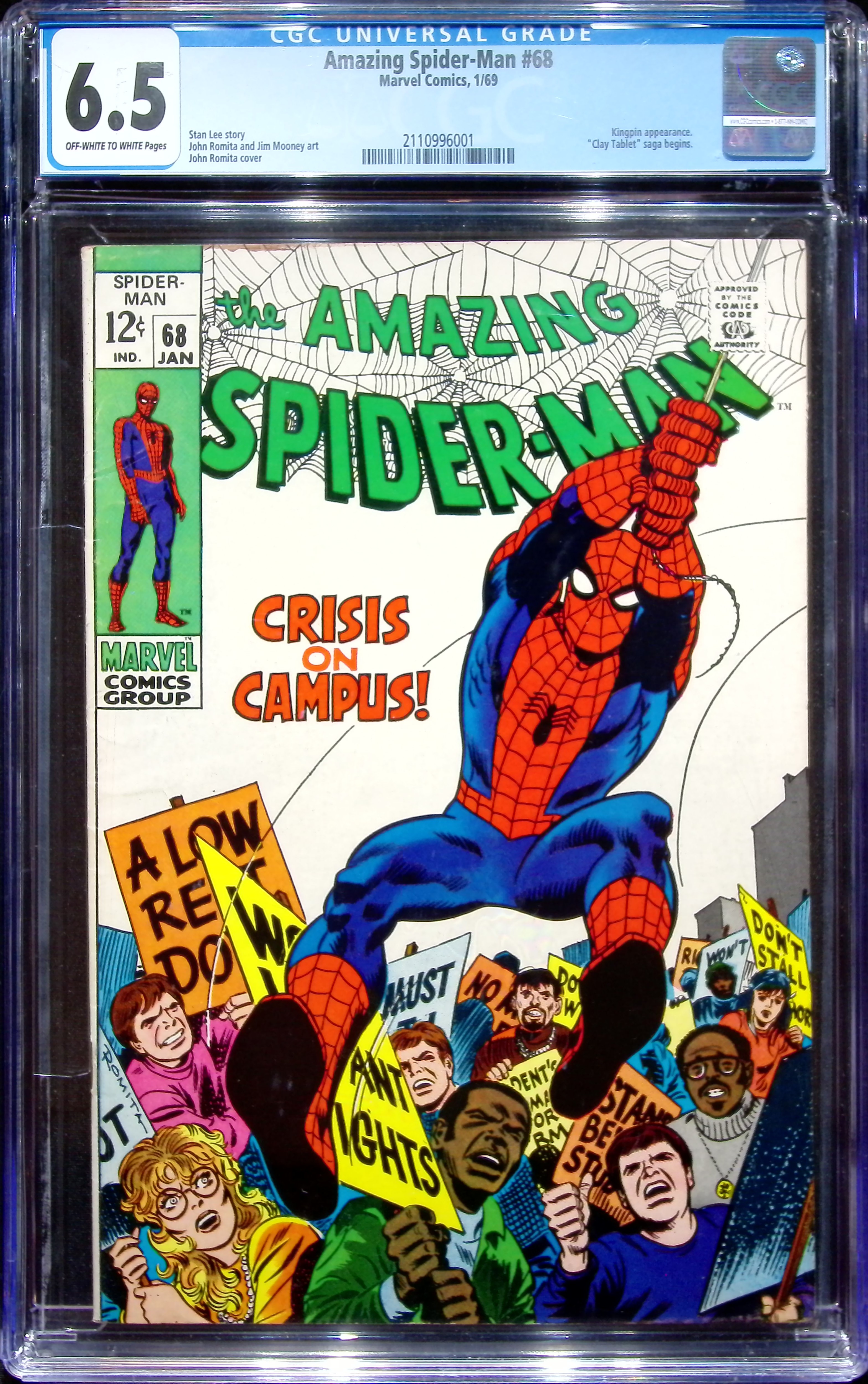 1969 Amazing Spider-Man #68 CGC 6.5 Marvel Comics