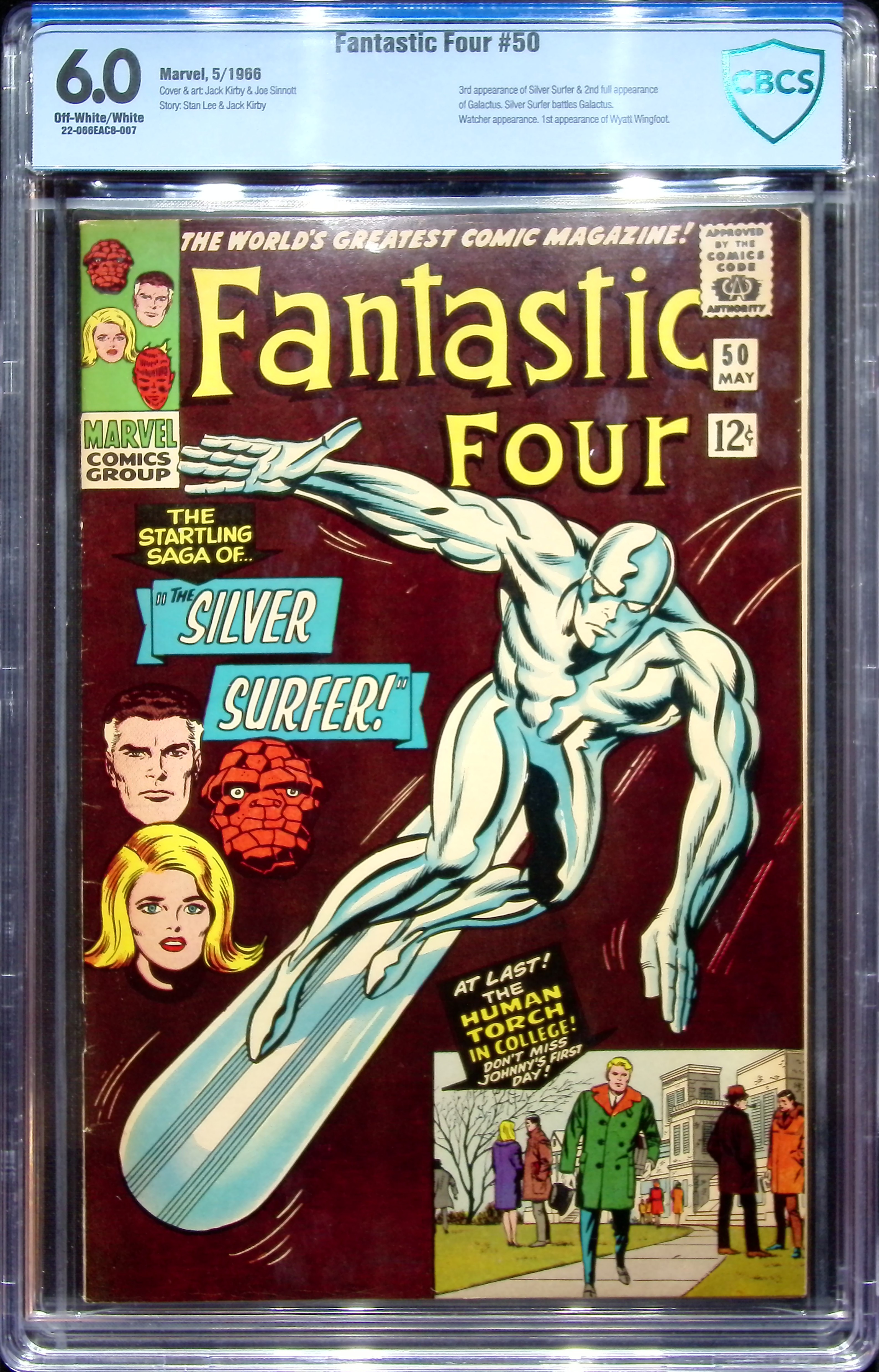 1966 Fantastic Four #50 CBCS 6 Marvel Comics