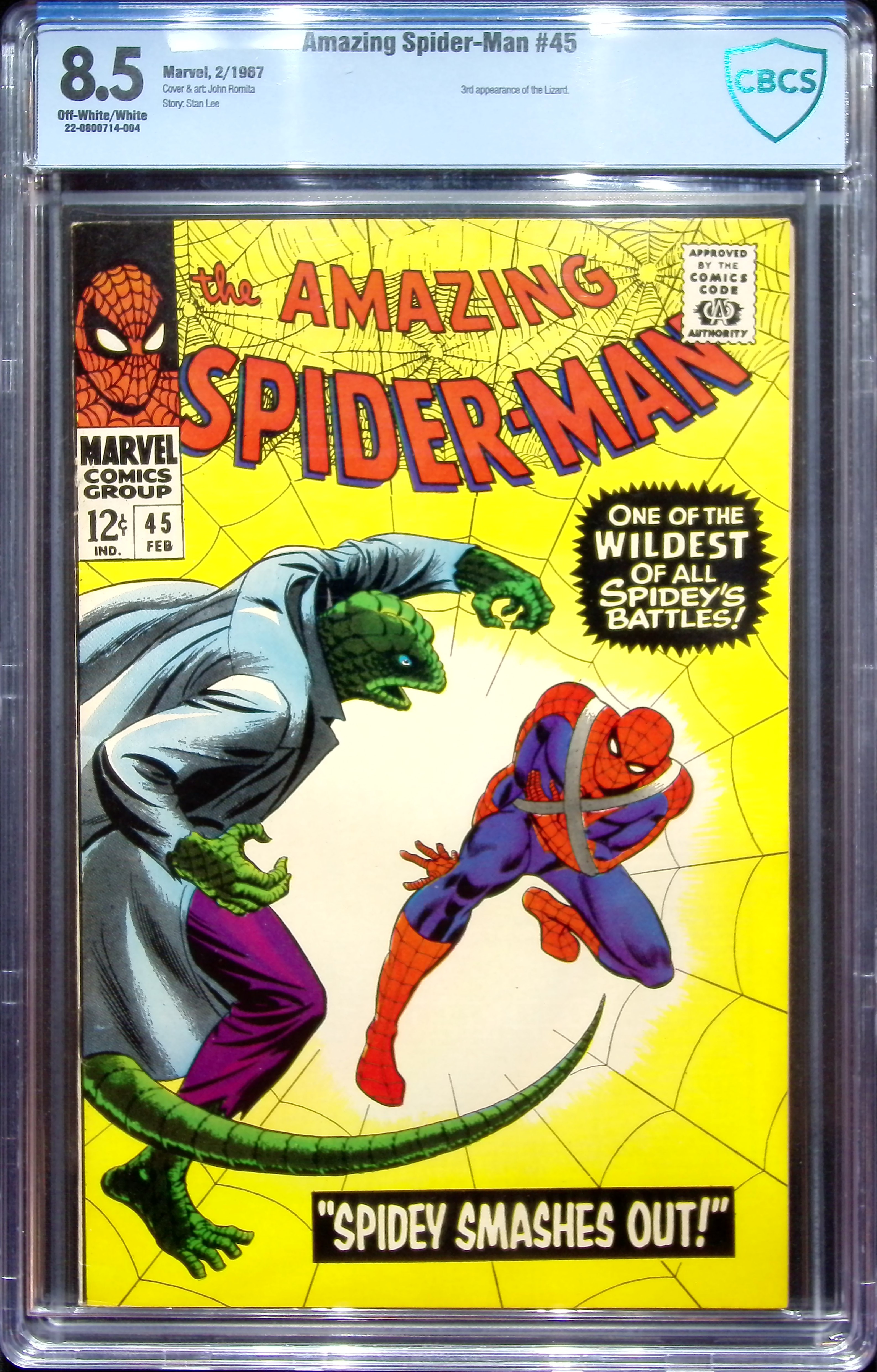 1967 Amazing Spider-Man #45 CBCS 8.5 Marvel Comics