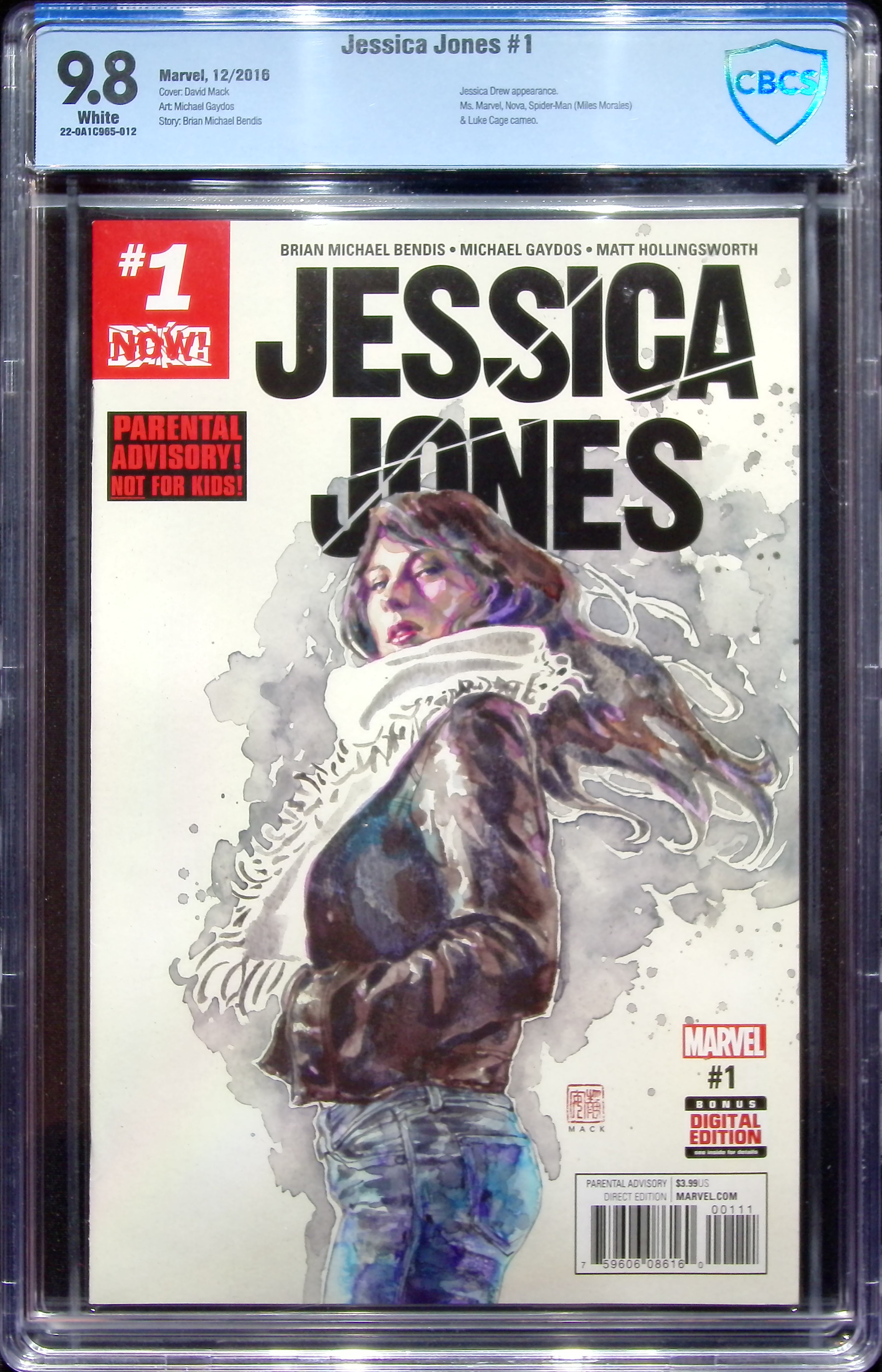 2016 Jessica Jones #1 CBCS 9.8 Marvel Comics