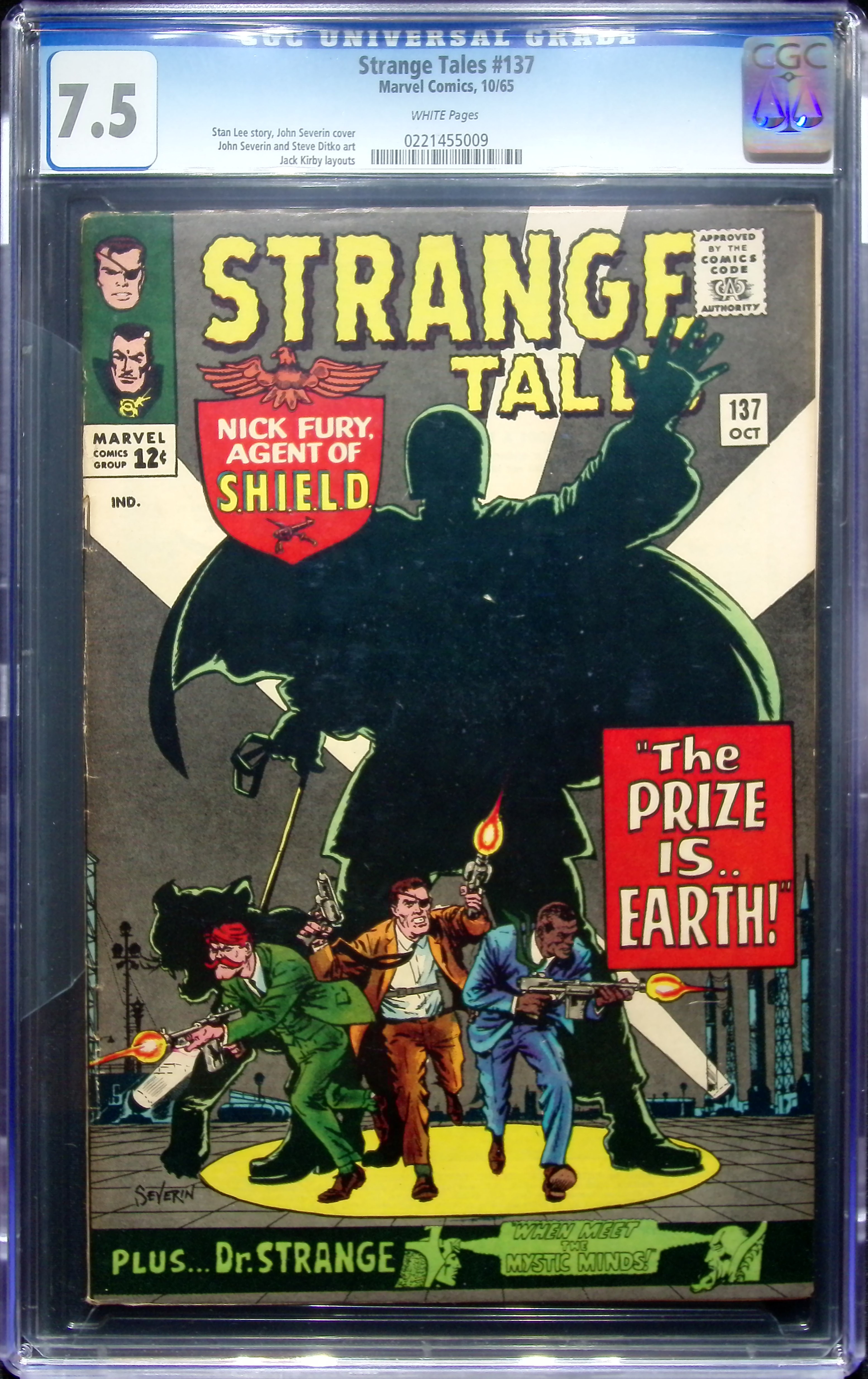 1965 Strange Tales #137 CGC 7.5 Marvel Comics