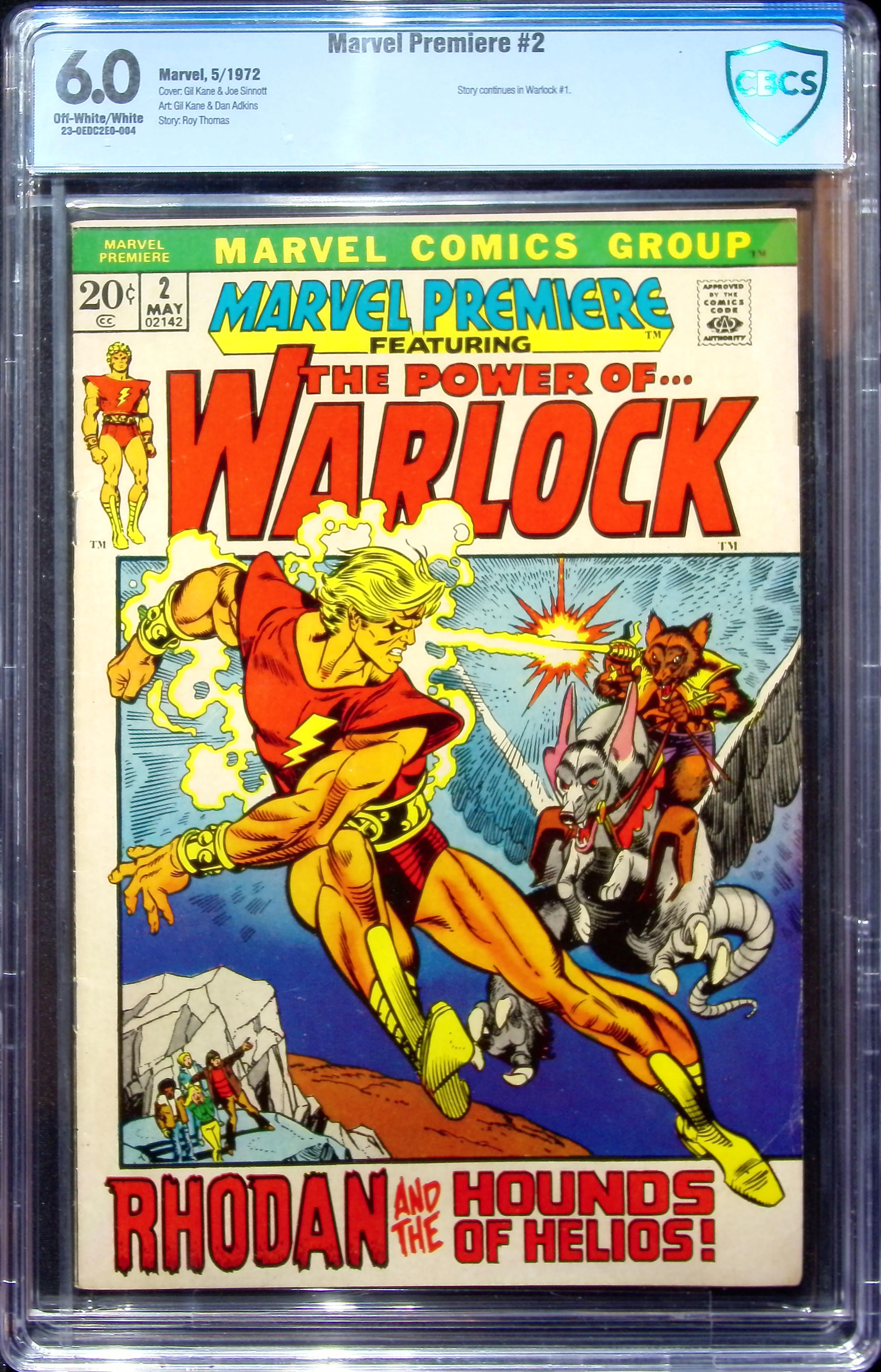 1972 Marvel Premiere #2 CBCS 6 Marvel Comics