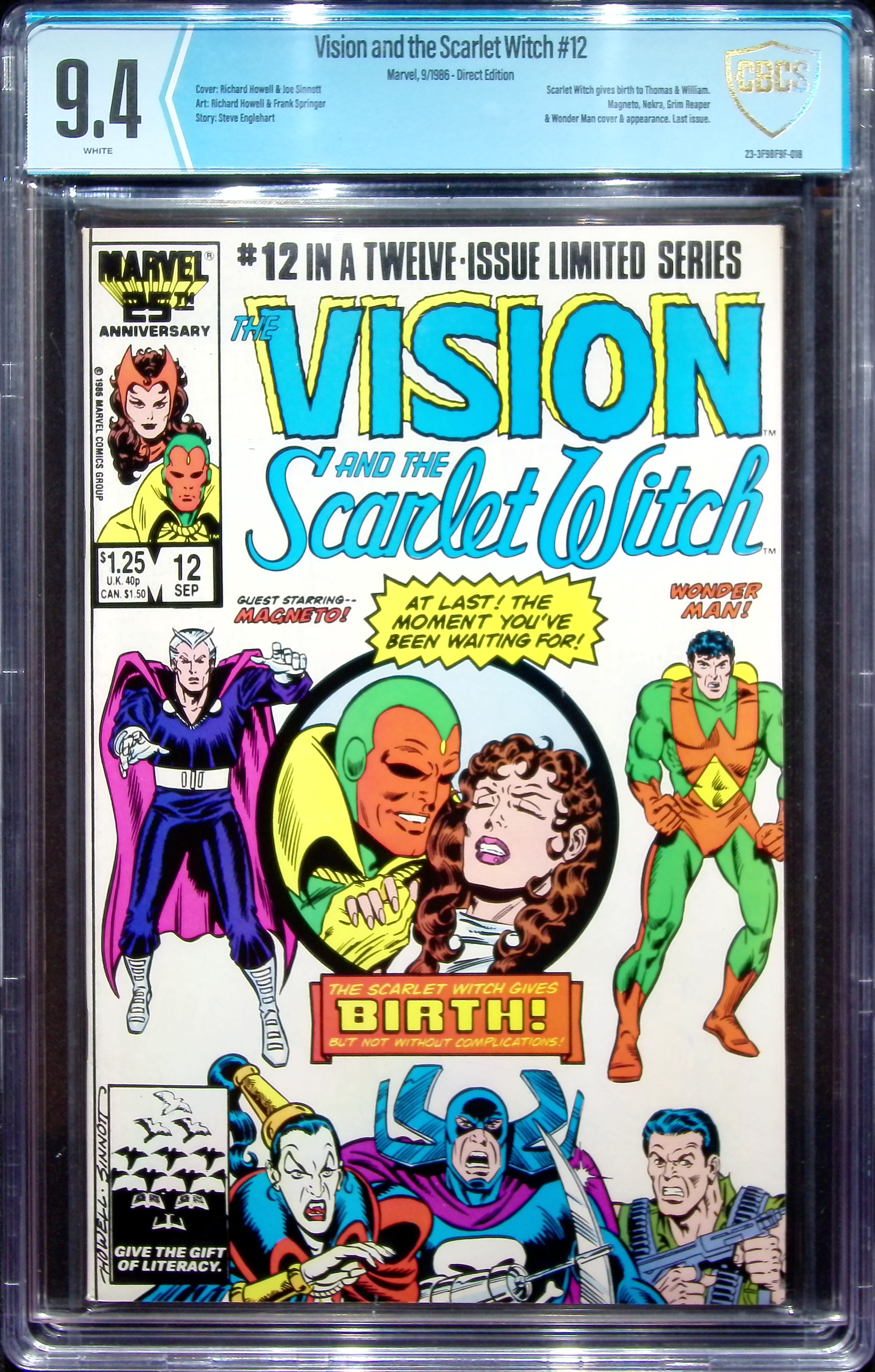 1986 Vision and the Scarlet Witch #12 CBCS 9.4 Marvel Comics