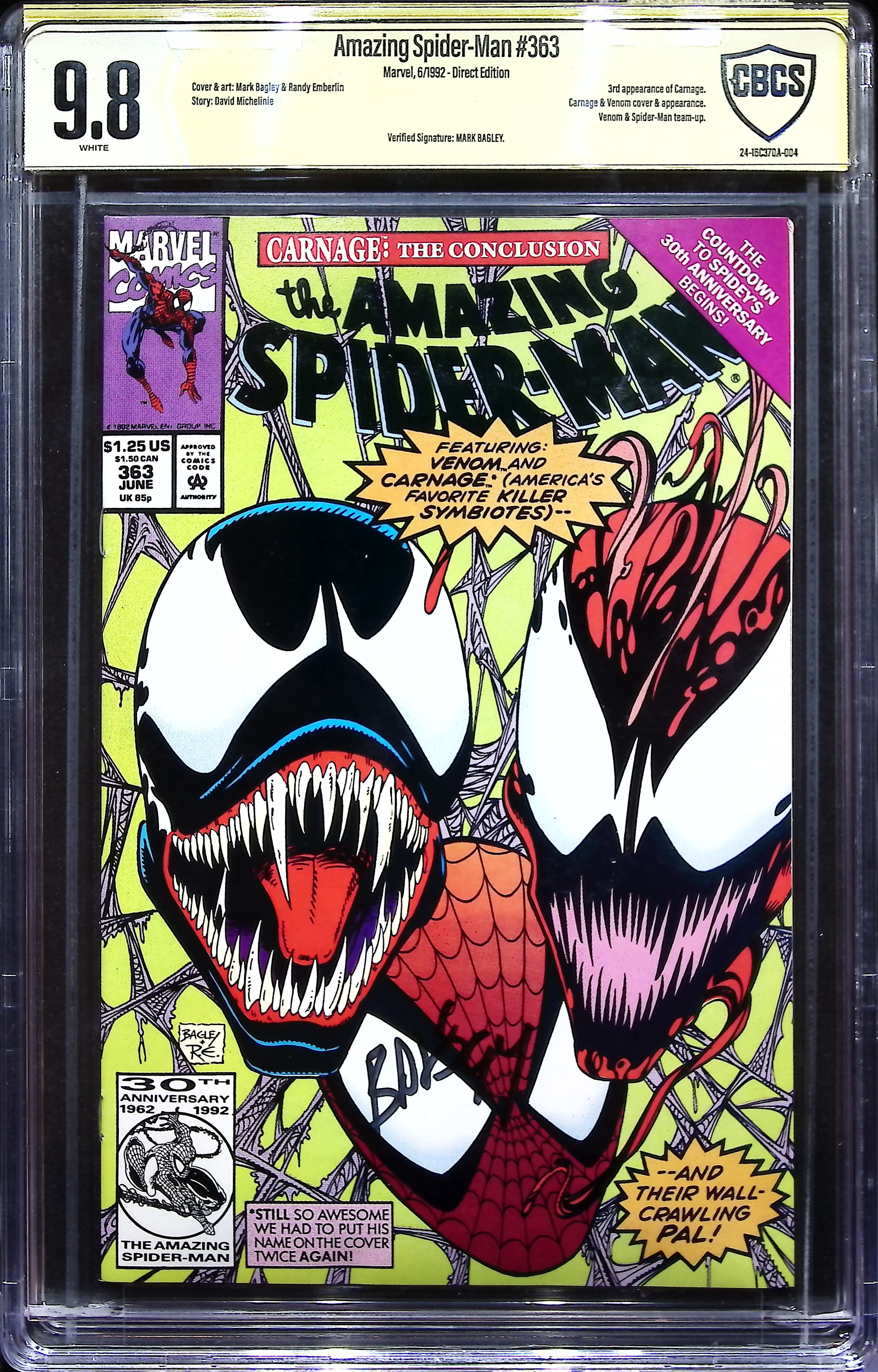 1992 Amazing Spider-Man #363 CBCS 9.8 Marvel Comics