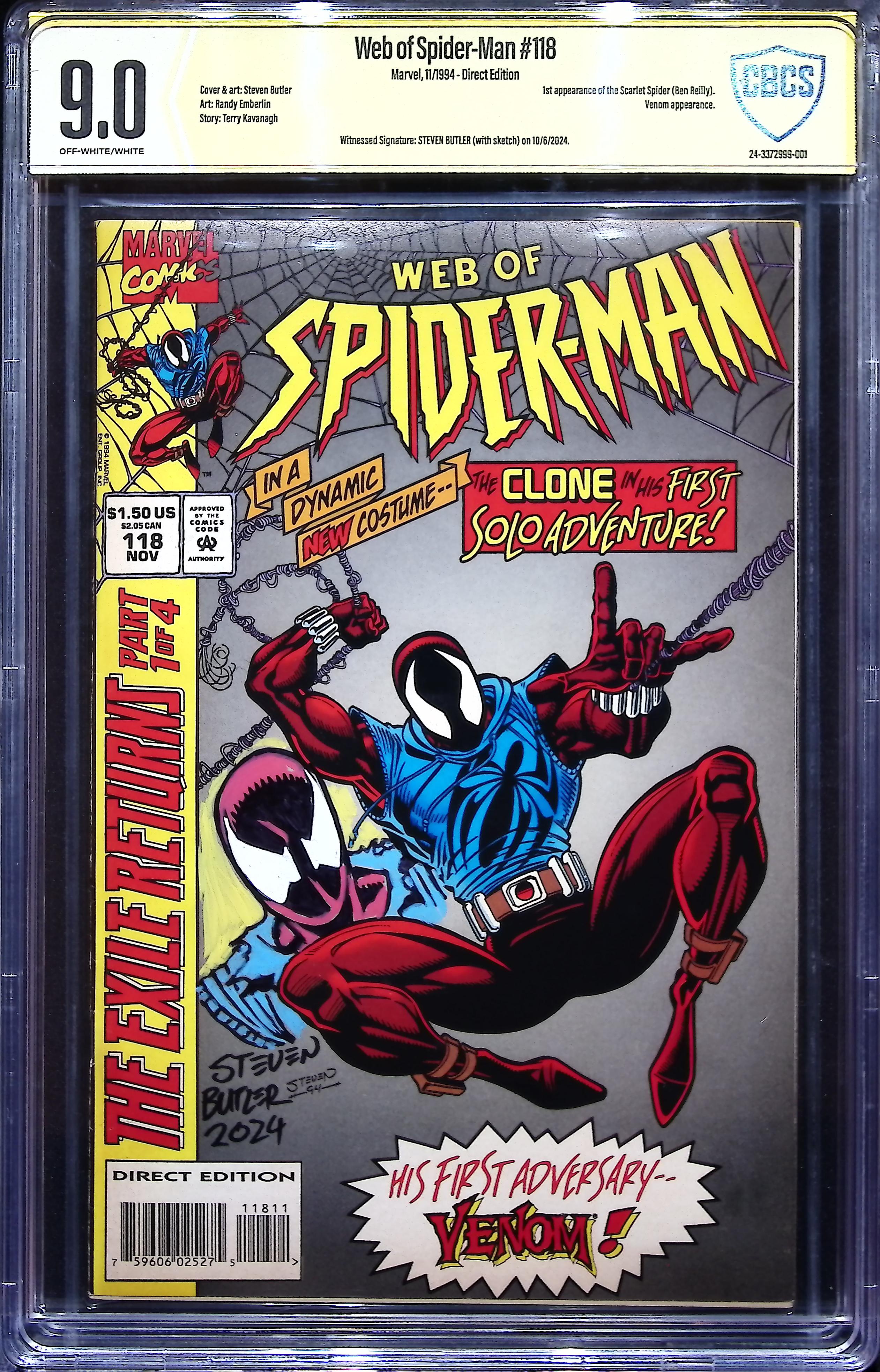 1994 Web of Spider-Man #118 CBCS 9 Marvel Comics