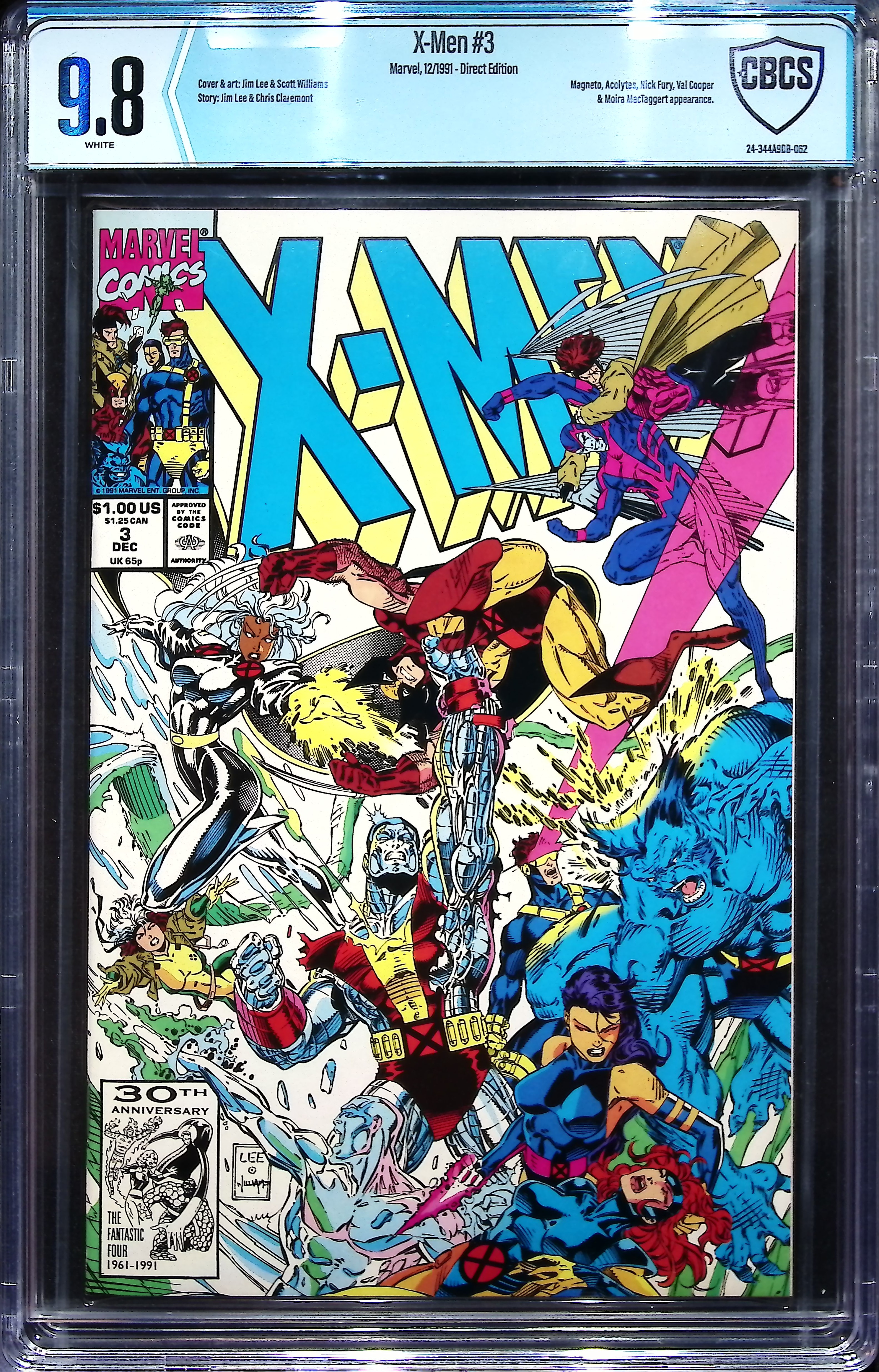1991 X-Men #3 CBCS 9.8 Marvel Comics