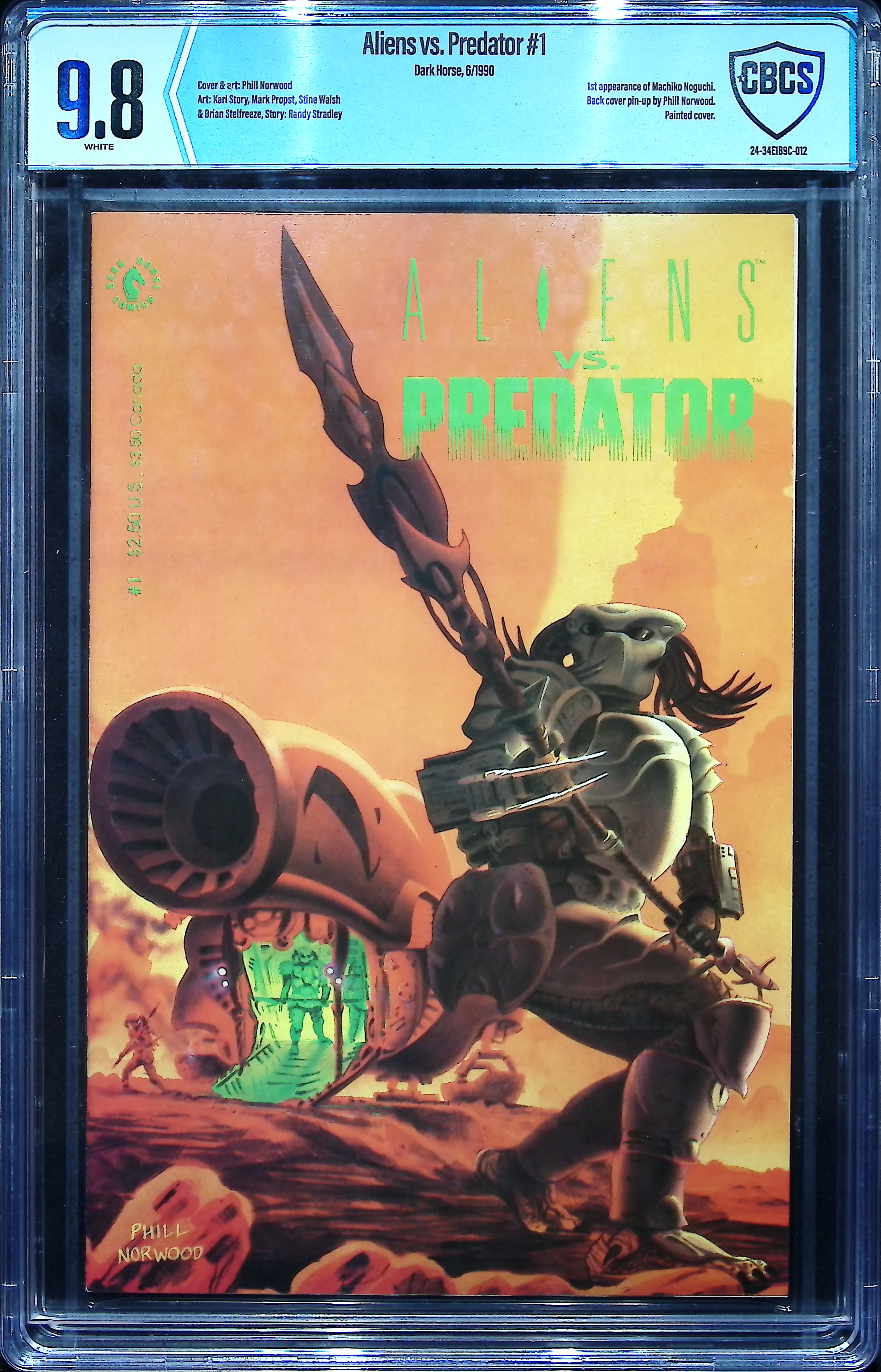 1990 Aliens Vs Predator #1 CBCS 9.8 Dark Horse Comics