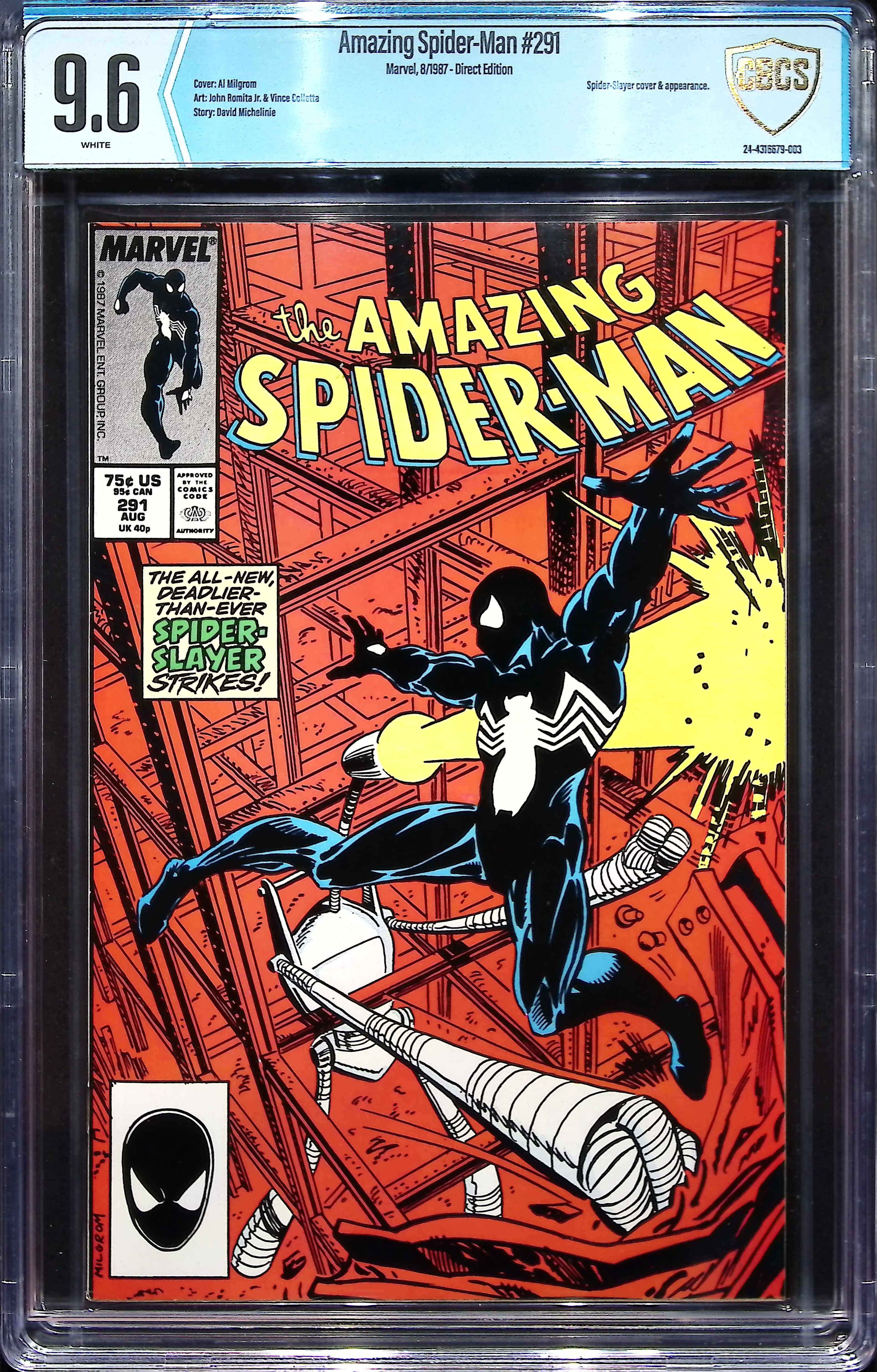 1987 Amazing Spider-Man #291 CBCS 9.6 Marvel Comics