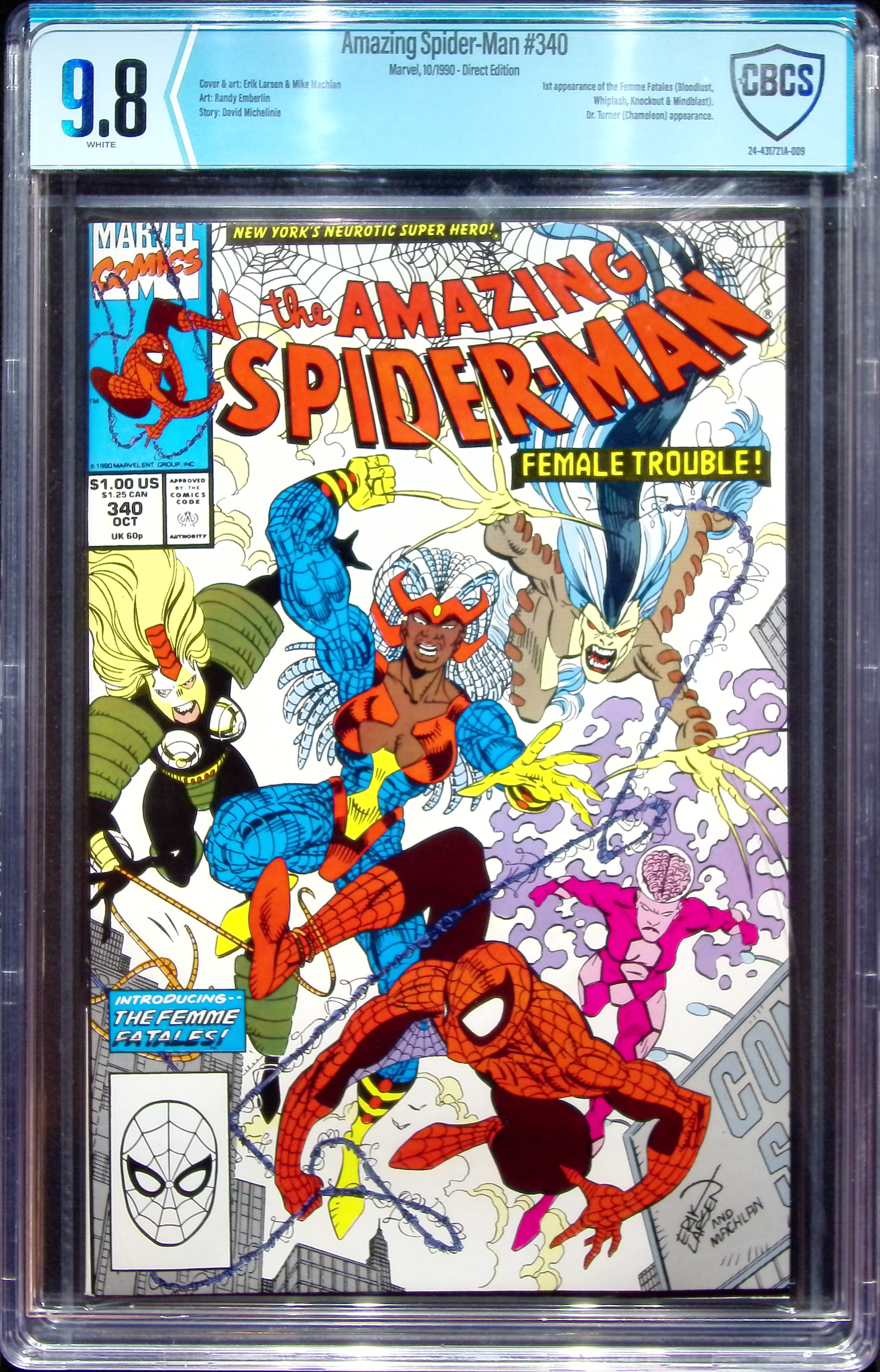 1990 Amazing Spider-Man #340 CBCS 9.8 Marvel Comics