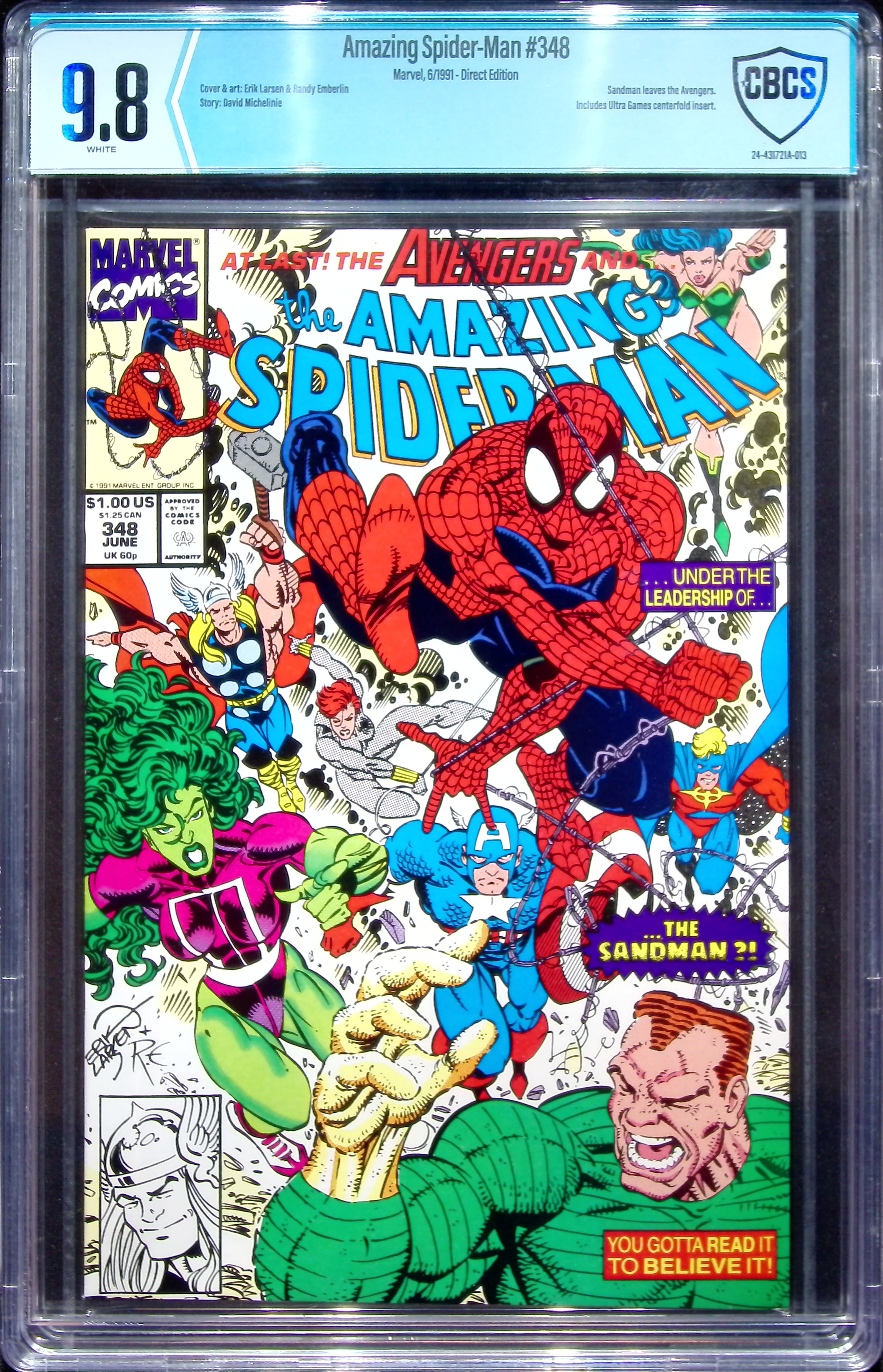 1991 Amazing Spider-Man #348 CBCS 9.8 Marvel Comics