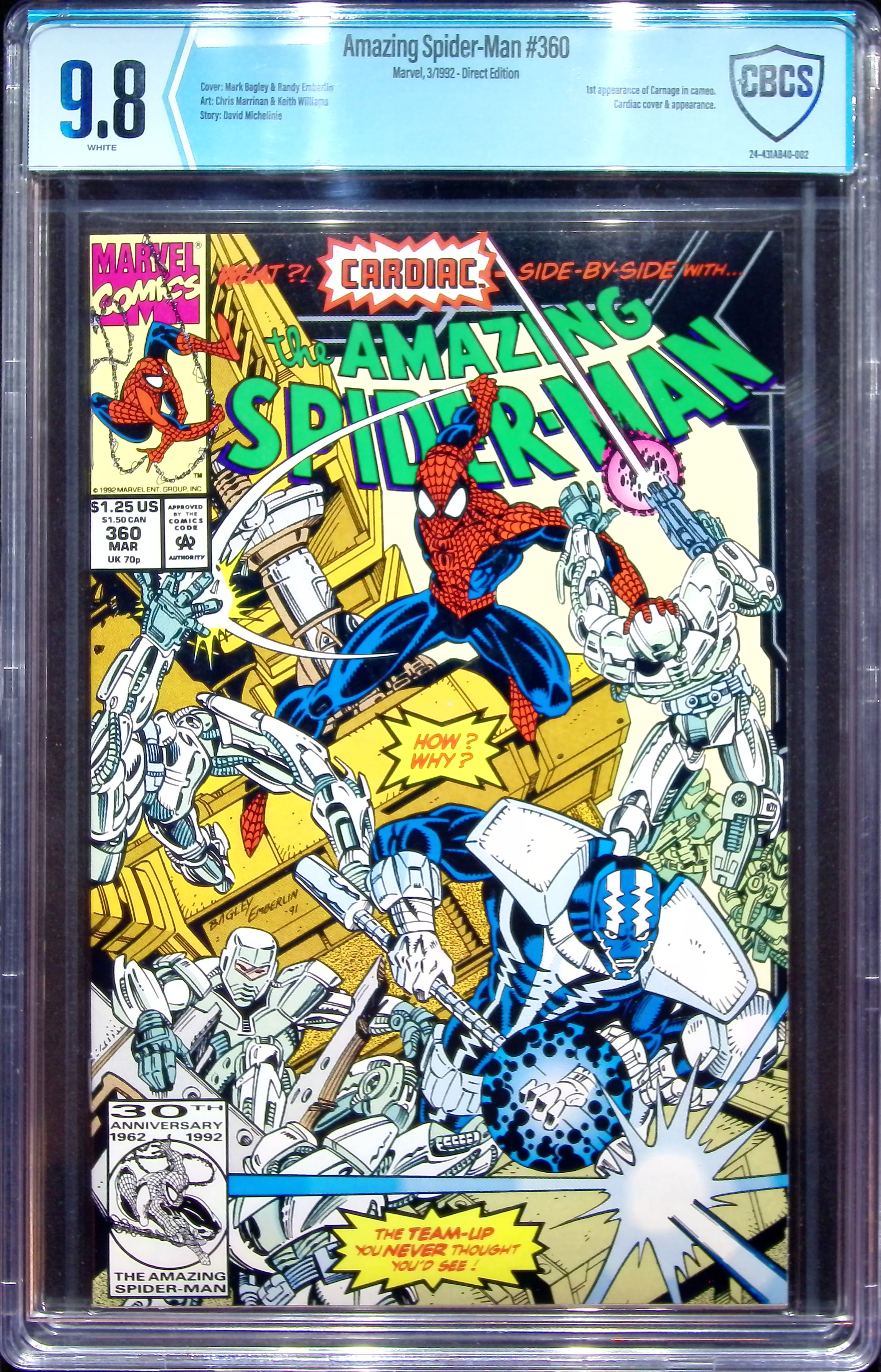 1992 Amazing Spider-Man #360 CBCS 9.8 Marvel Comics