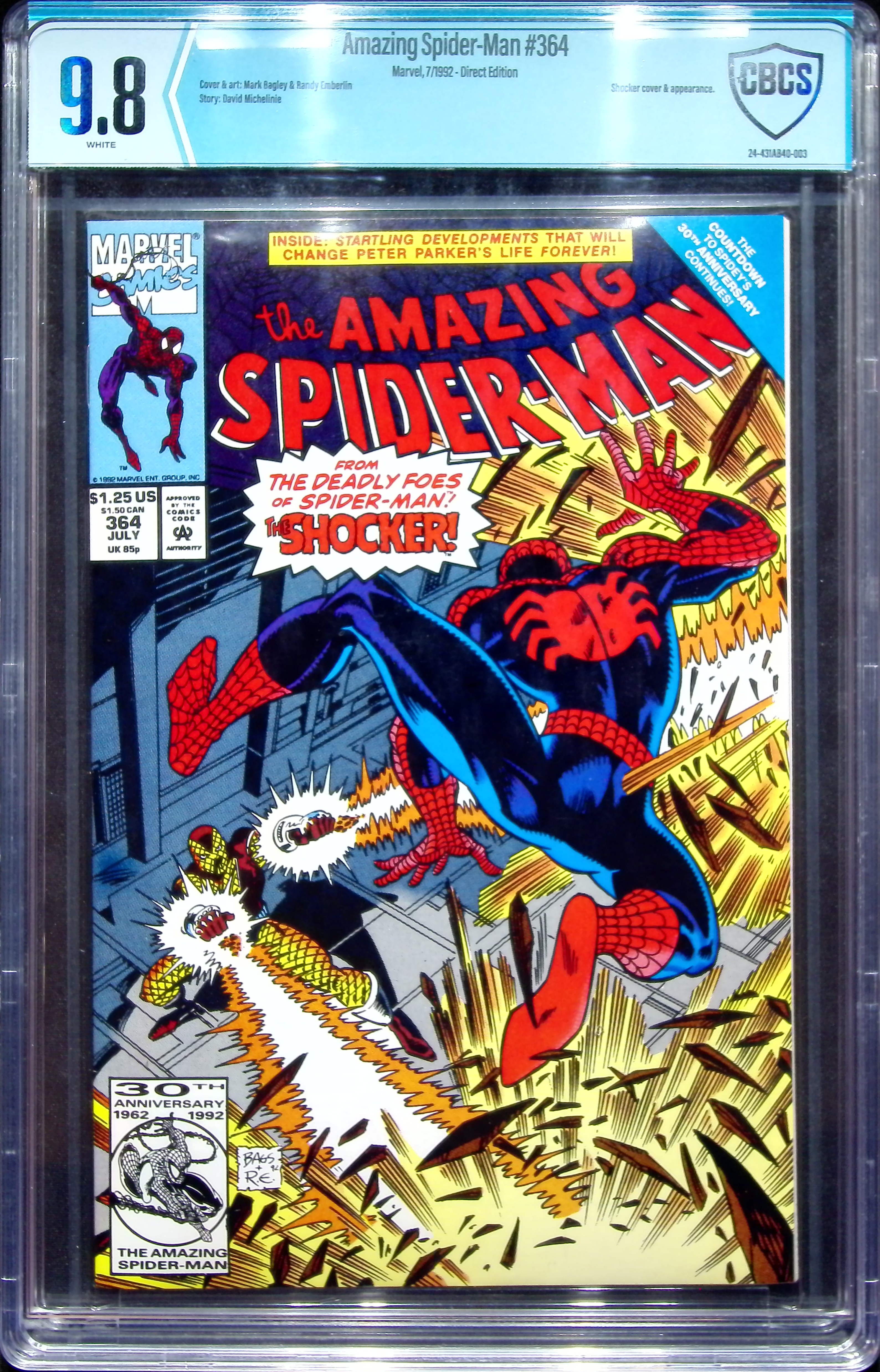 1992 Amazing Spider-Man #364 CBCS 9.8 Marvel Comics