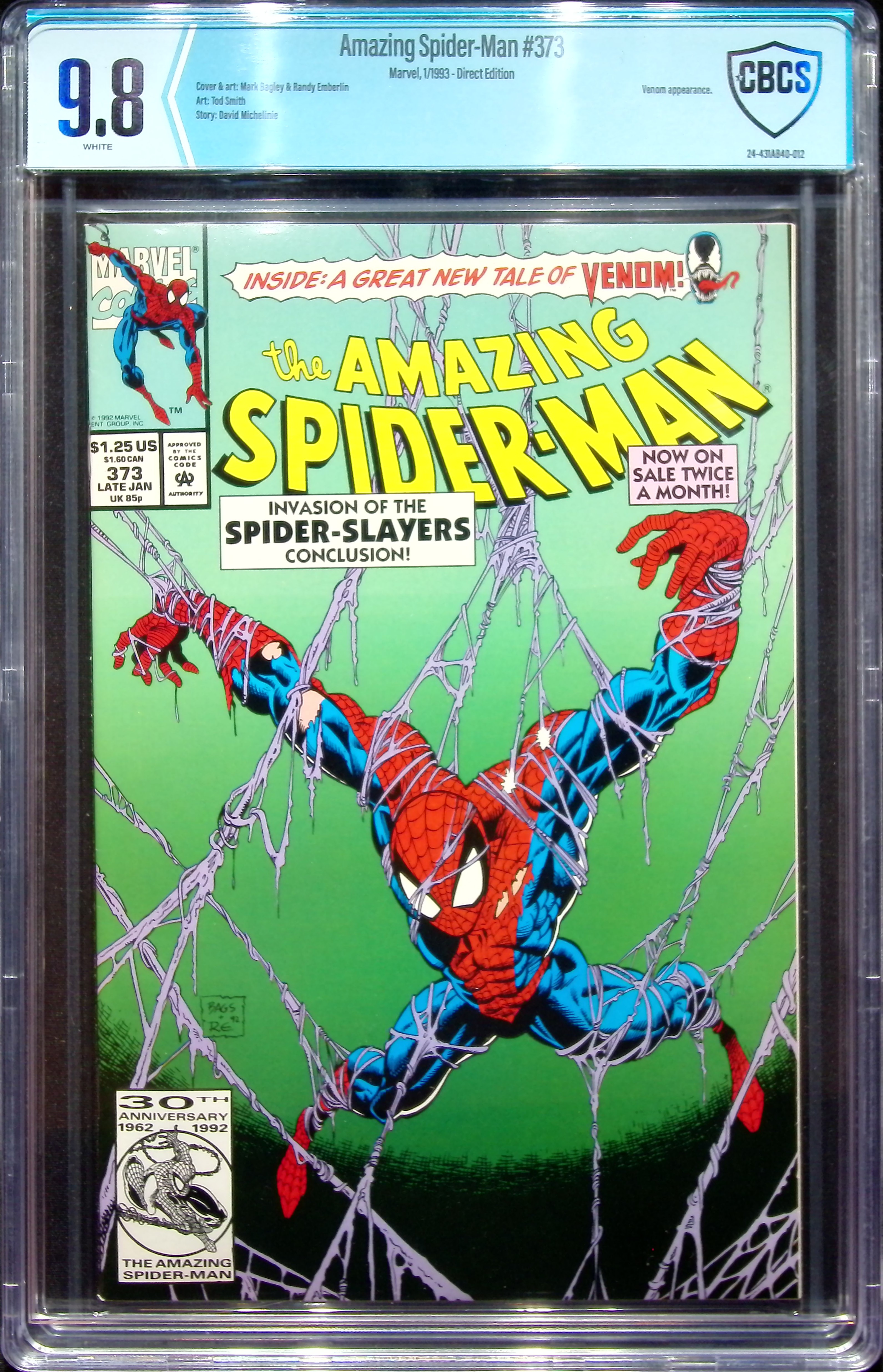 1993 Amazing Spider-Man #373 CBCS 9.8 Marvel Comics