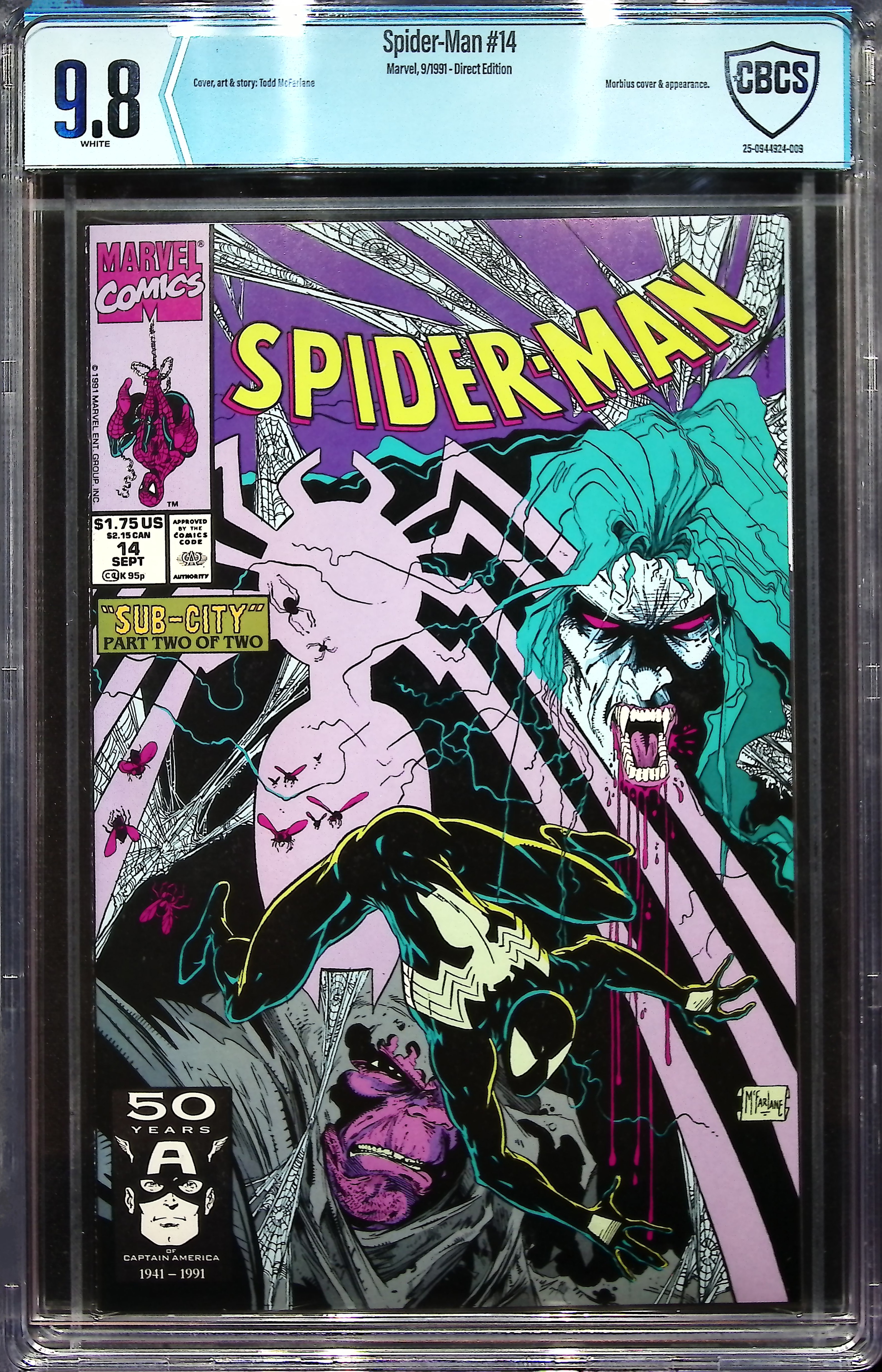 1991 Spider-Man #14 CBCS 9.8 Marvel Comics
